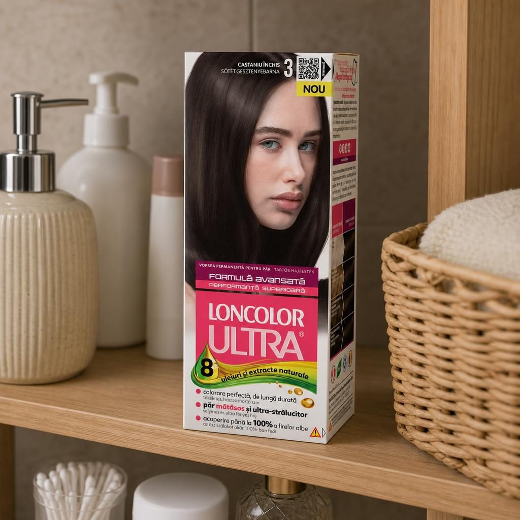 Vopsea pentru Par, Loncolor Ultra, 3 Castaniu Inchis
