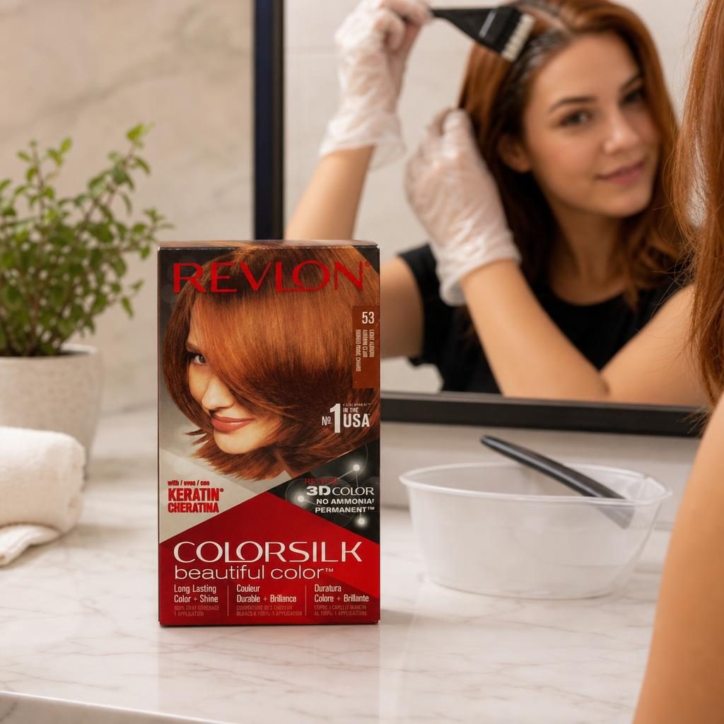 Vopsea pentru Par, Revlon Color Silk, 53 Light Auburn