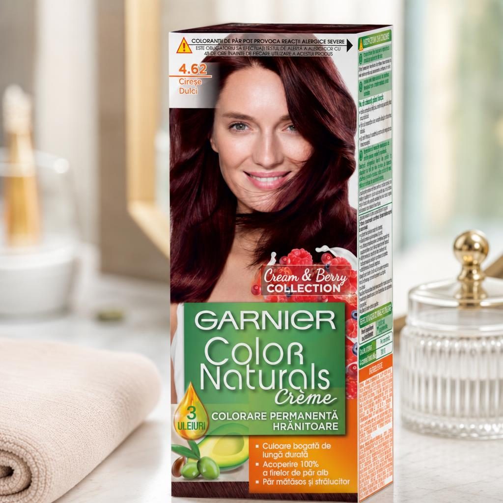 Vopsea pentru Par, Garnier Color Naturals, 4.62 Cirese Dulci