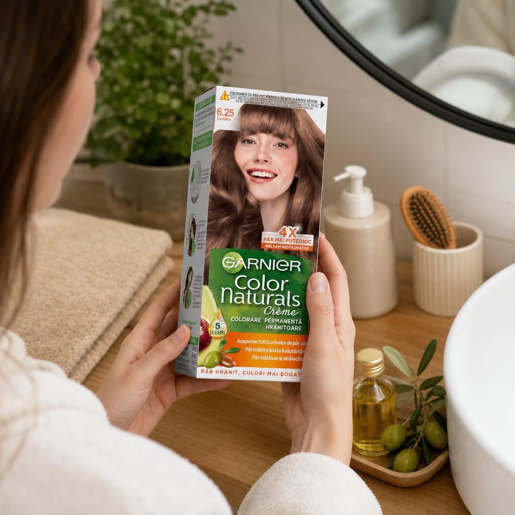 Vopsea pentru Par, Garnier Color Naturals, 6/25 Castaniu