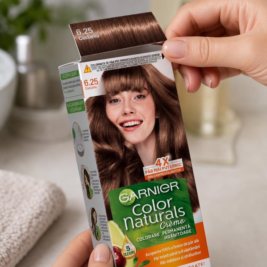 Vopsea pentru Par, Garnier Color Naturals, 6/25 Castaniu
