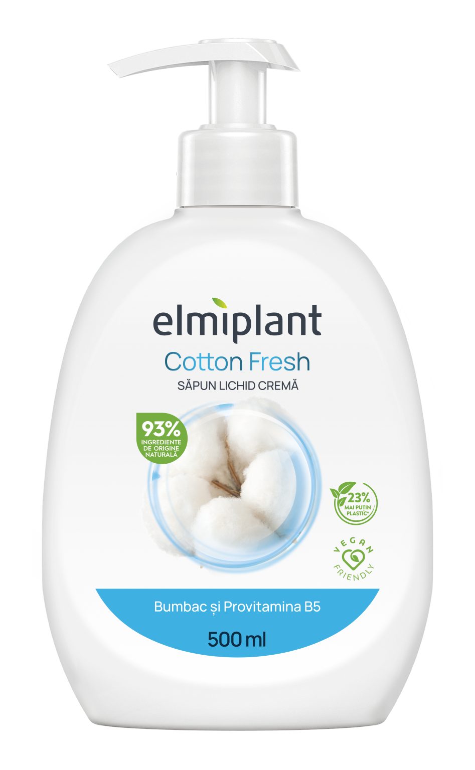 Săpun Lichid Crema Elmiplant Bumbac Provitamina B5 500 ml
