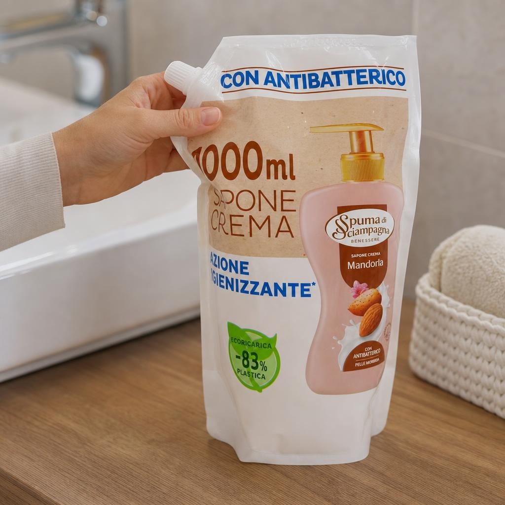 Spuma, Di Sciampagna Sapun Lichid Crema Rezerva 1000 ml Mandorla