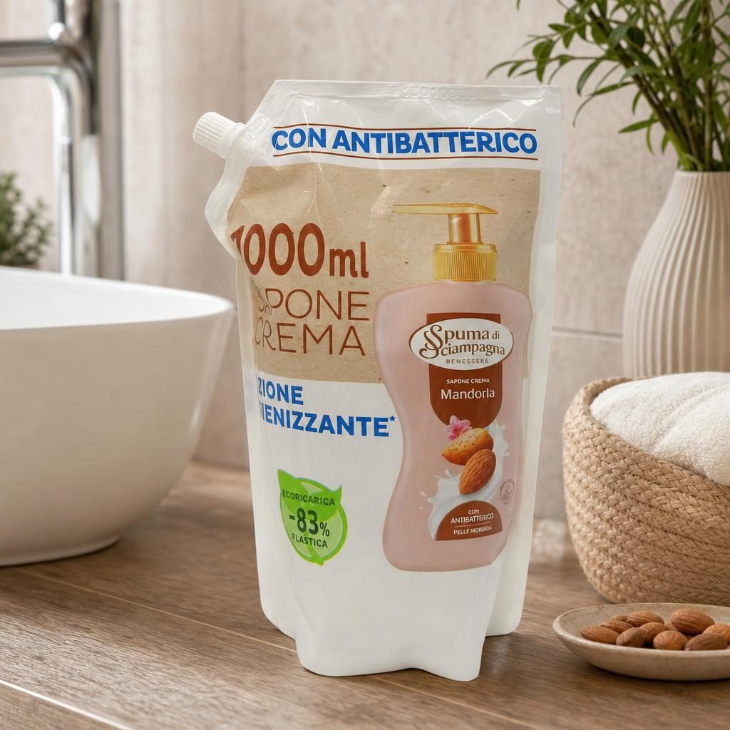 Spuma, Di Sciampagna Sapun Lichid Crema Rezerva 1000 ml Mandorla