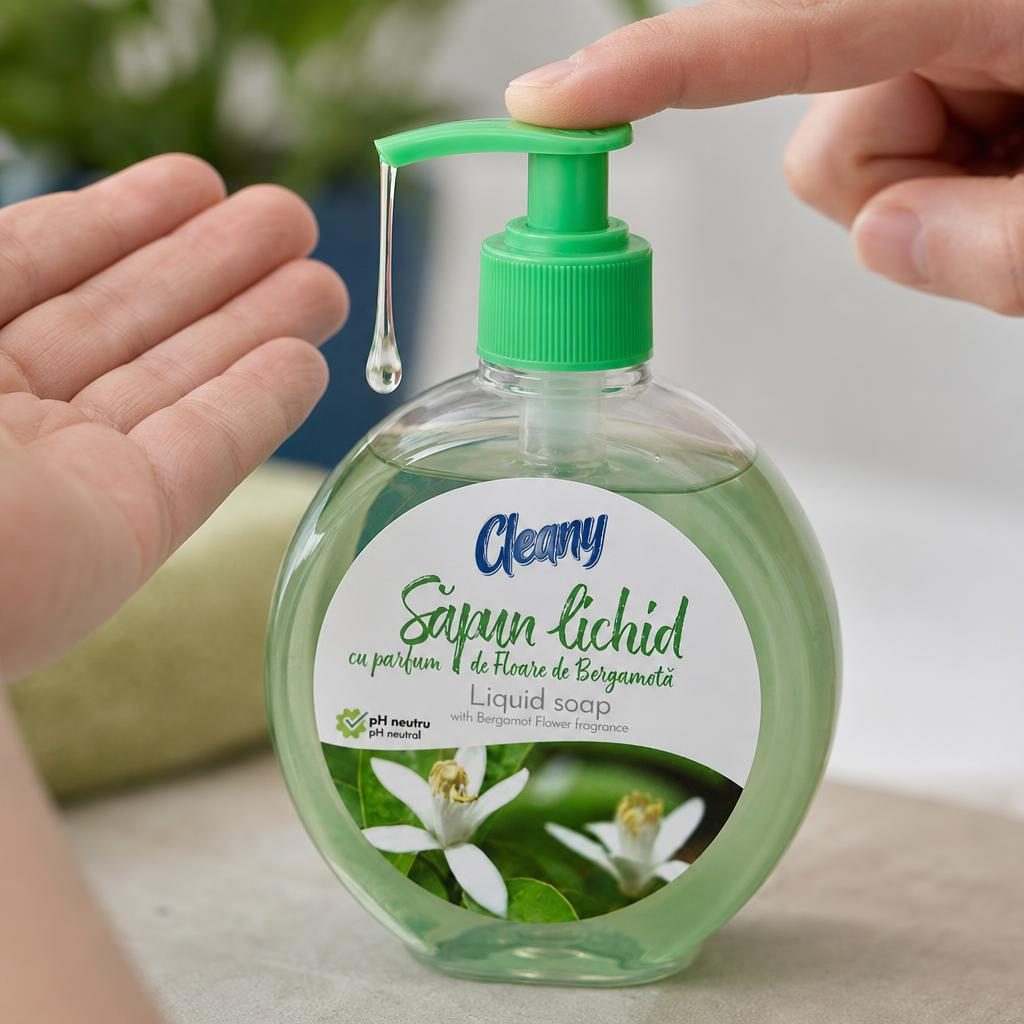 Sapun Lichid, Senzate/Cleany, Pompa 500 ml Bergamota
