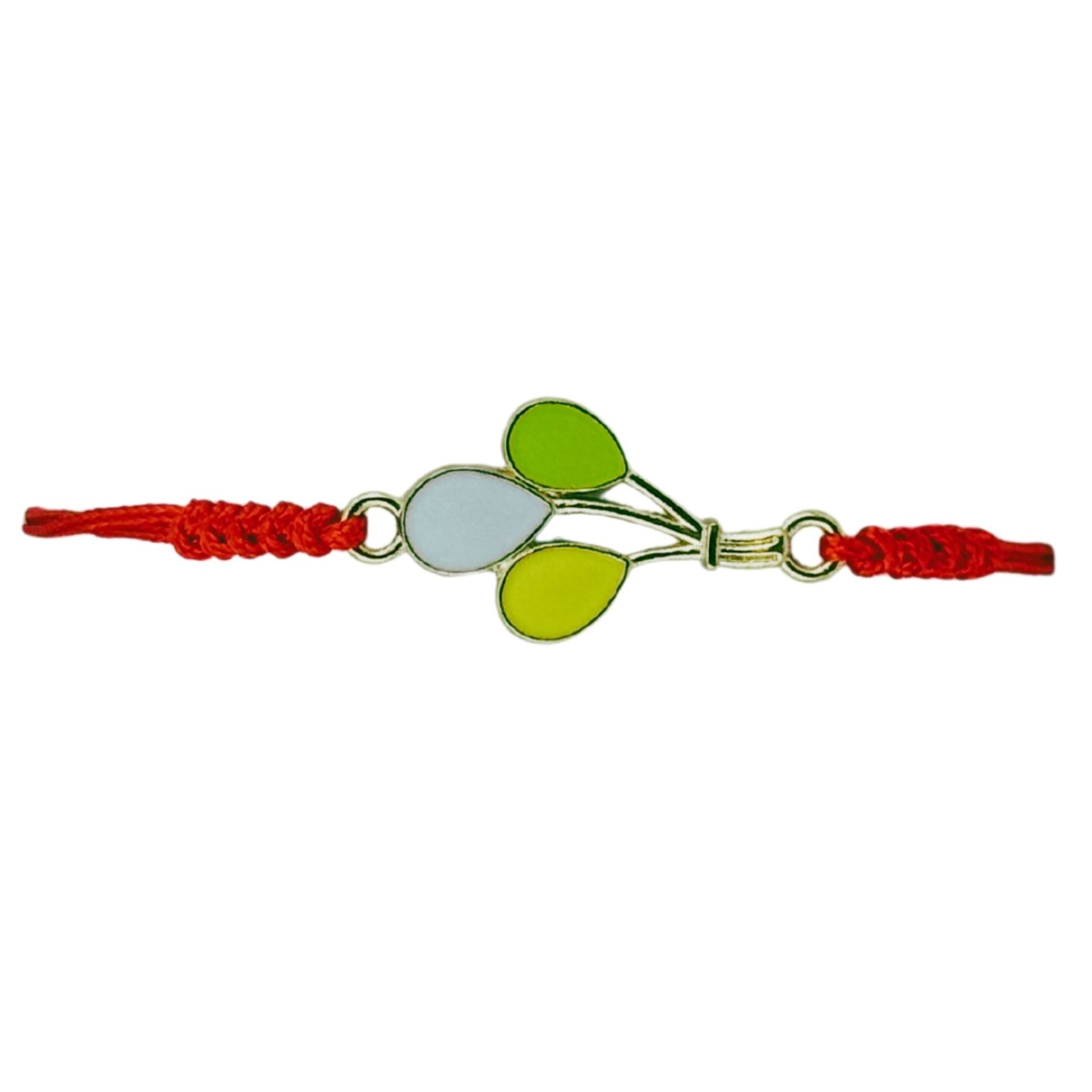 Martisor Bratara pentru Dama si Copii, Jolie, Model Balonase Colorate, Set 12 bucati, Pandantiv Emailat cu Contur Auriu, Snur Reglabil, Rosu/Multicolor 2