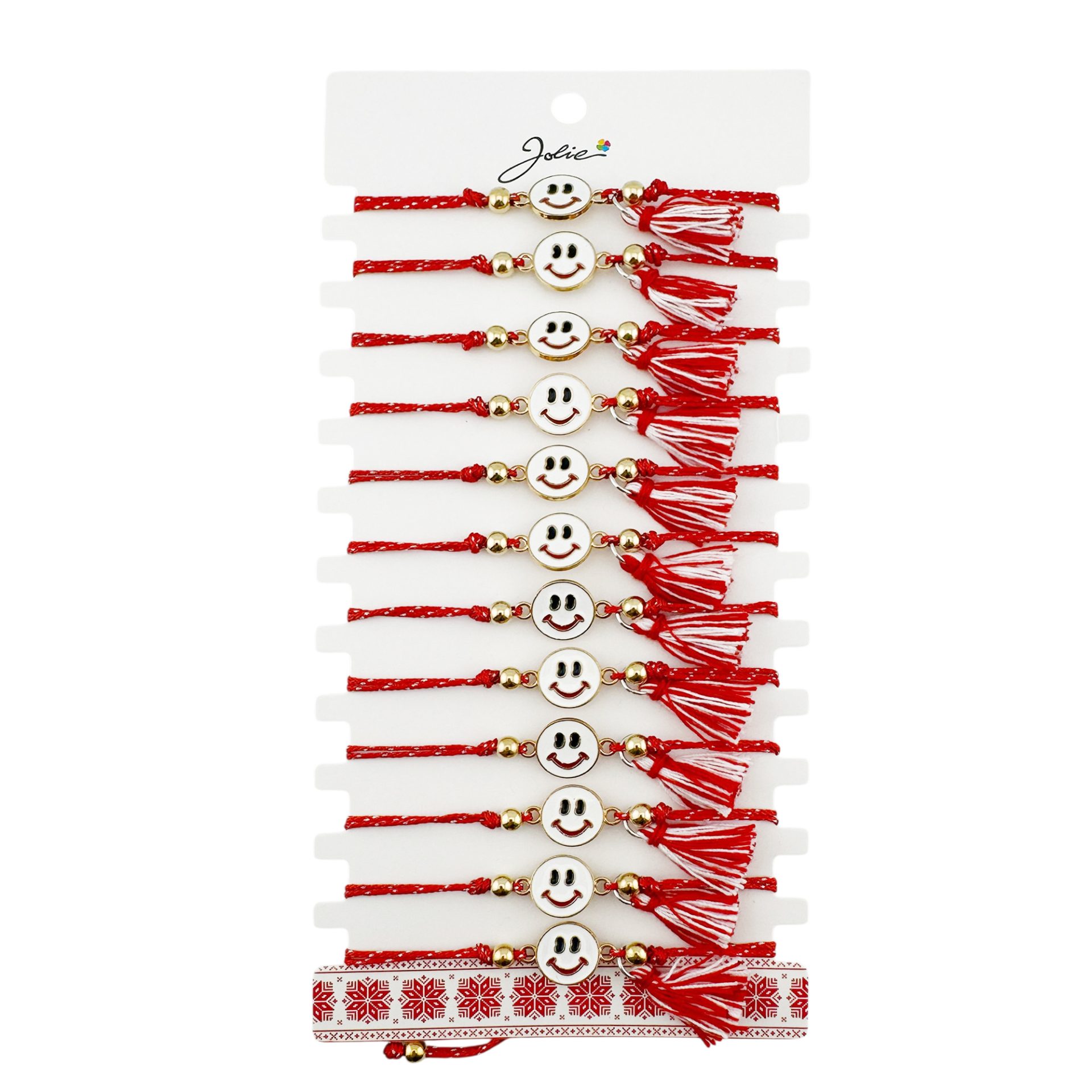 Martisor Bratara Jolie Set 12 Bucati Fata Zambitoare Inox
