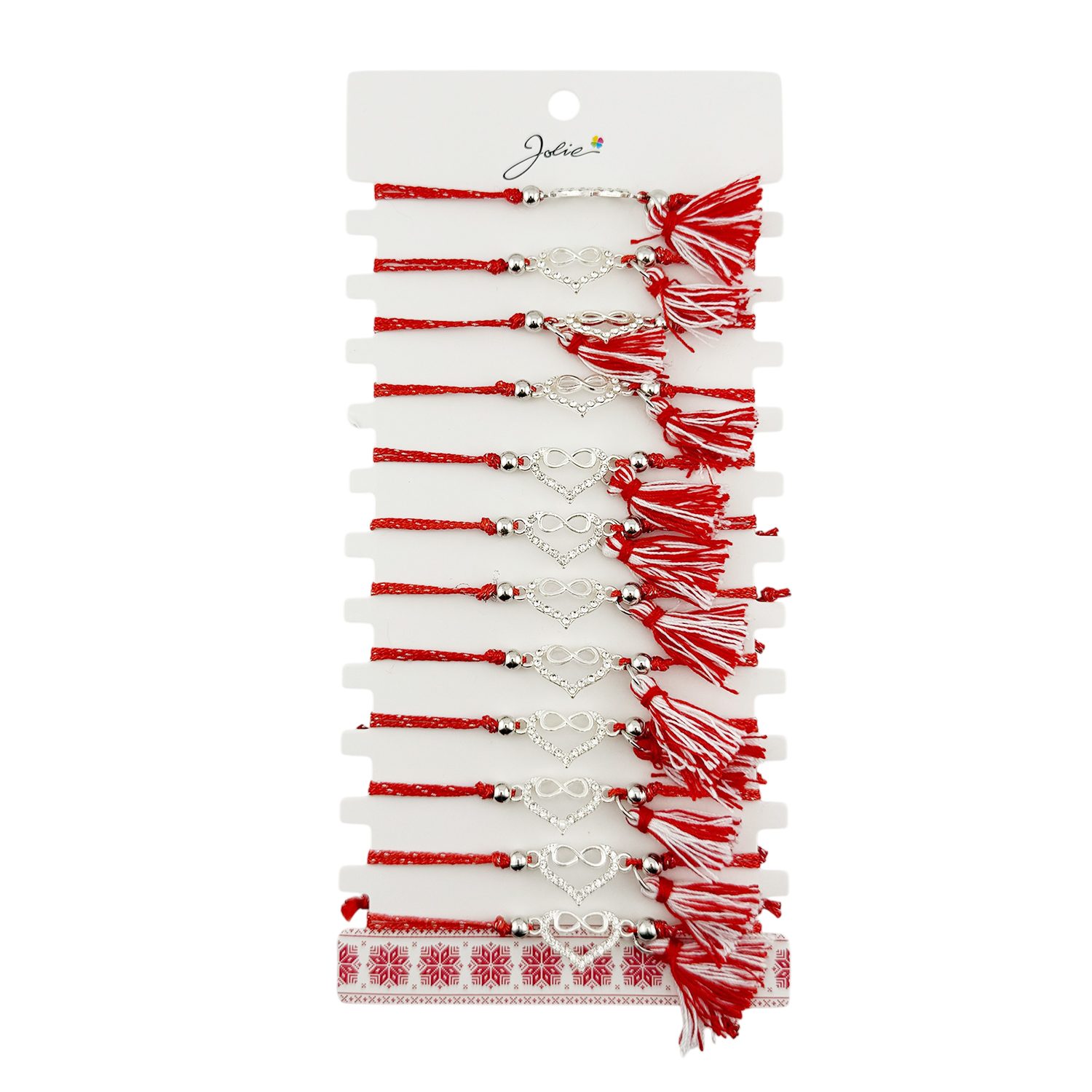 Martisor Bratara Jolie Model Inima Infinit Set 12 bucati