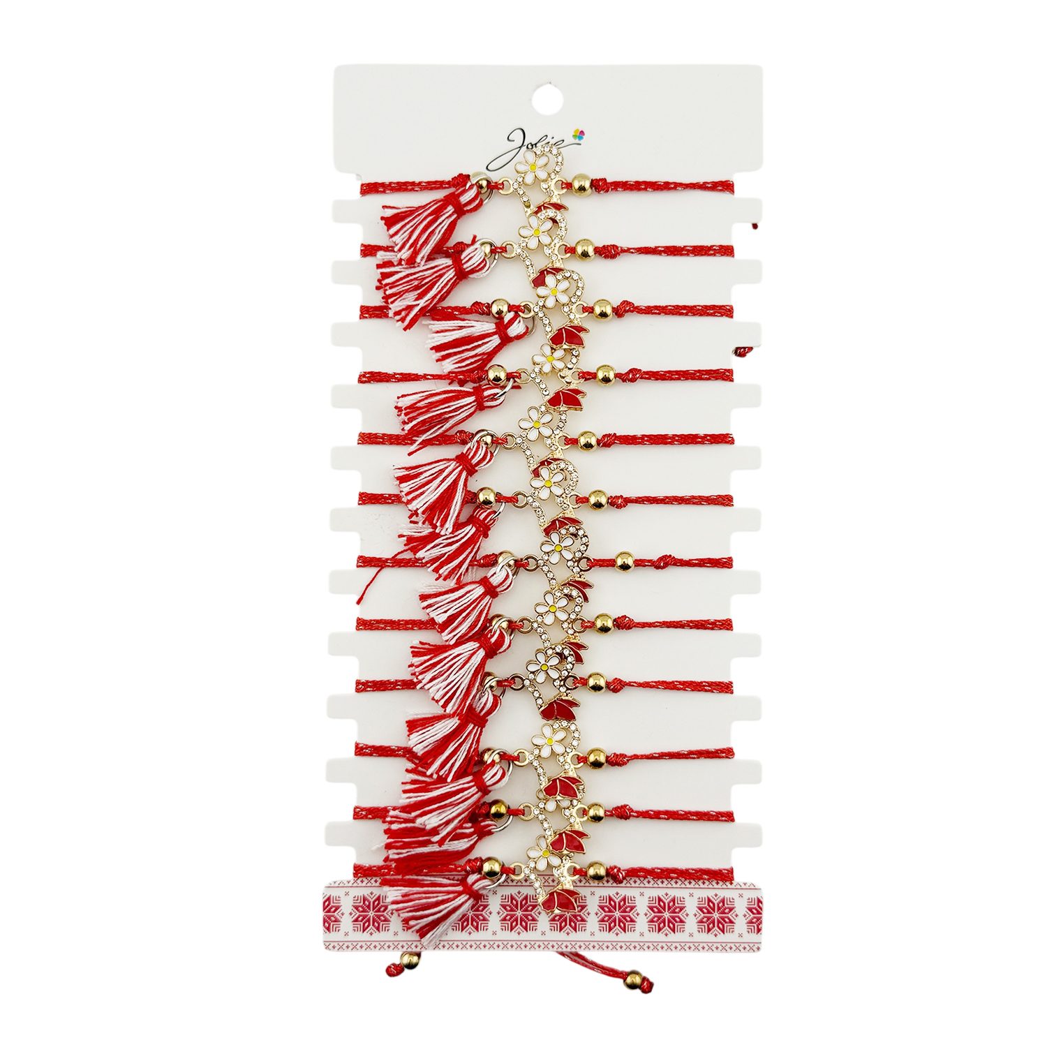 Martisor Bratara Jolie Model Inima cu Margareta Set 12 bucati