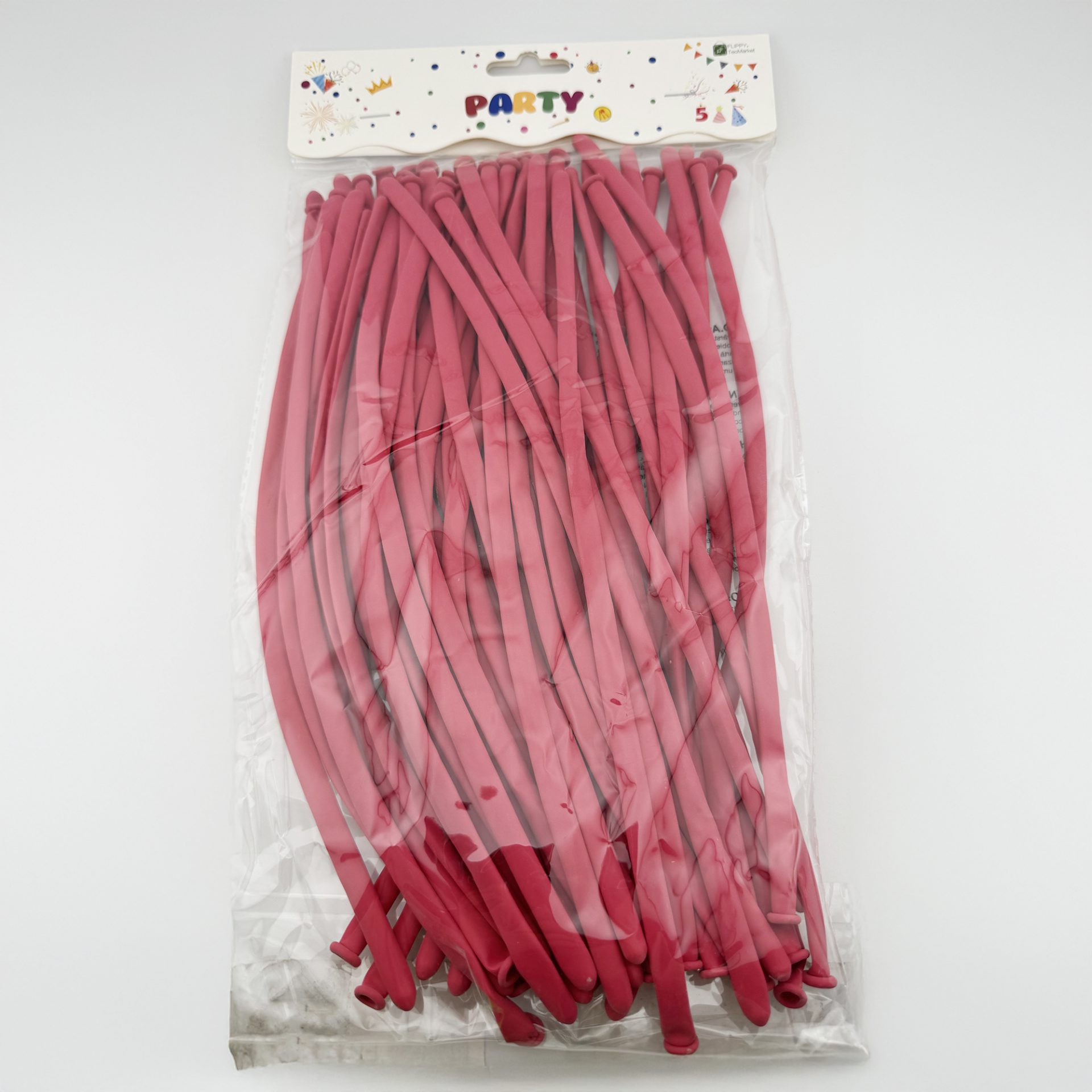 Baloane de Modelaj, Flippy, Set 50 bucati, Model Standard, din Latex, 30 x 1.5 cm, 1.8 g per unitate, pana la 150 cm, Fucsia