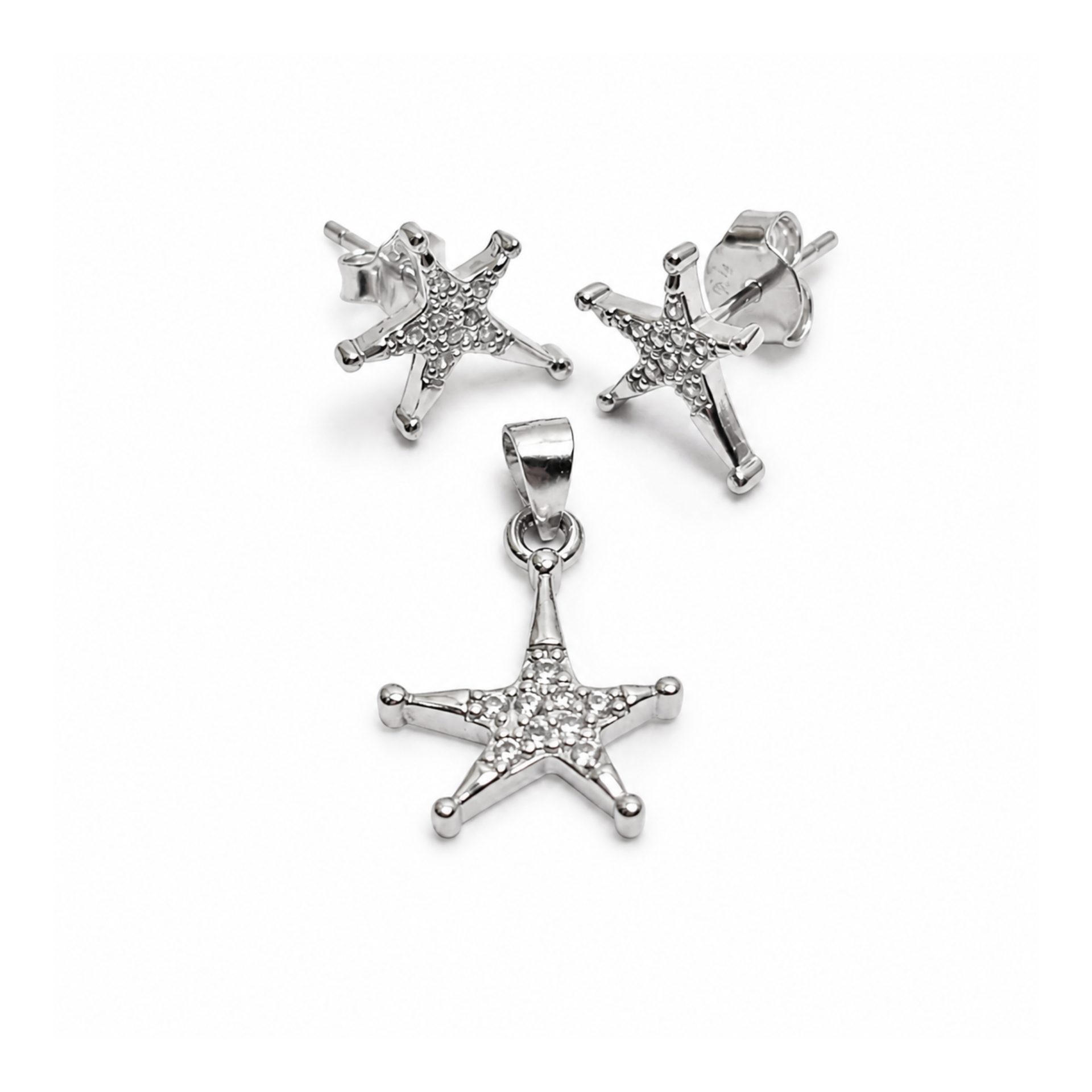 Set Argint 925 Stelute Asimetrice Jolie Silver