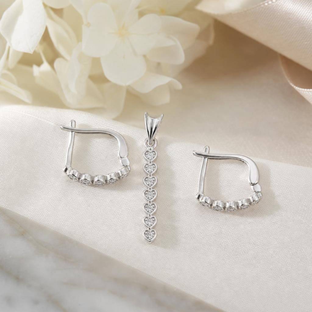 Ambalaj original set bijuterii Jolie Silver