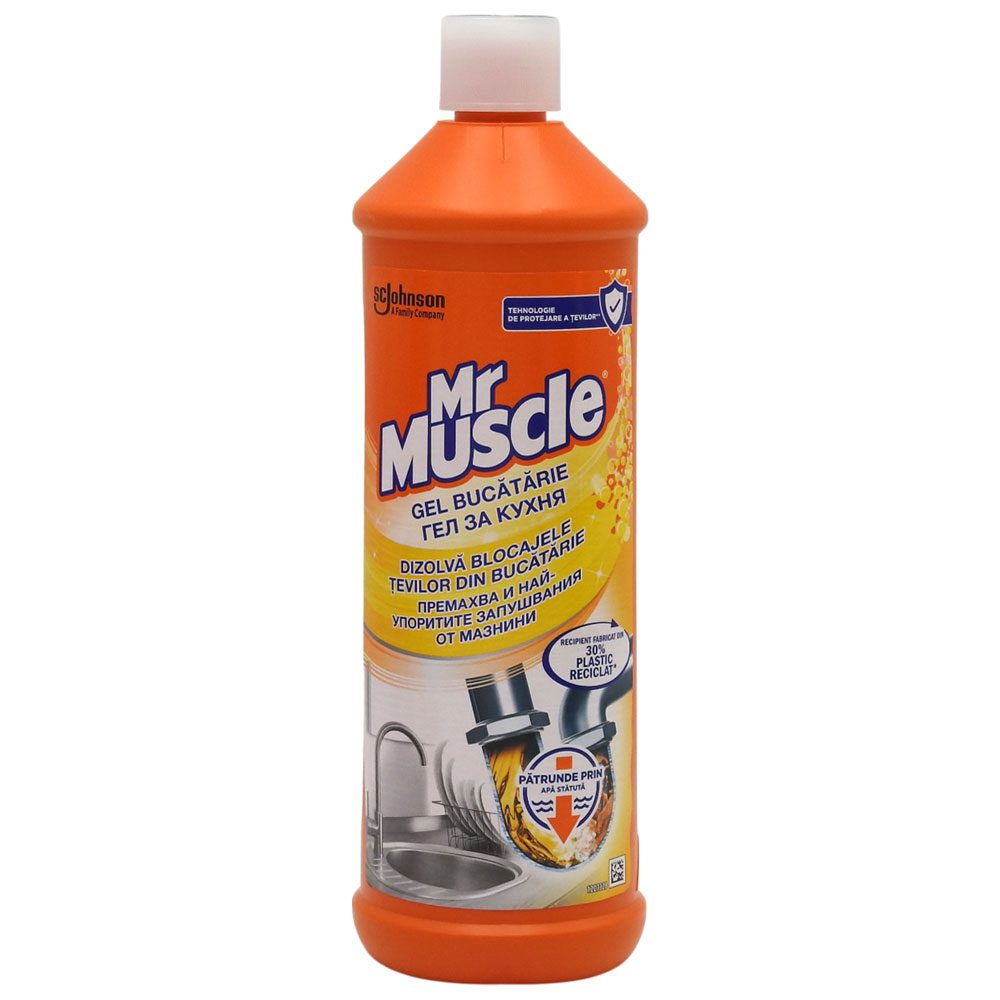 Solutie, Mr Muscle, Desfundat Gel 1 L Bucatarie