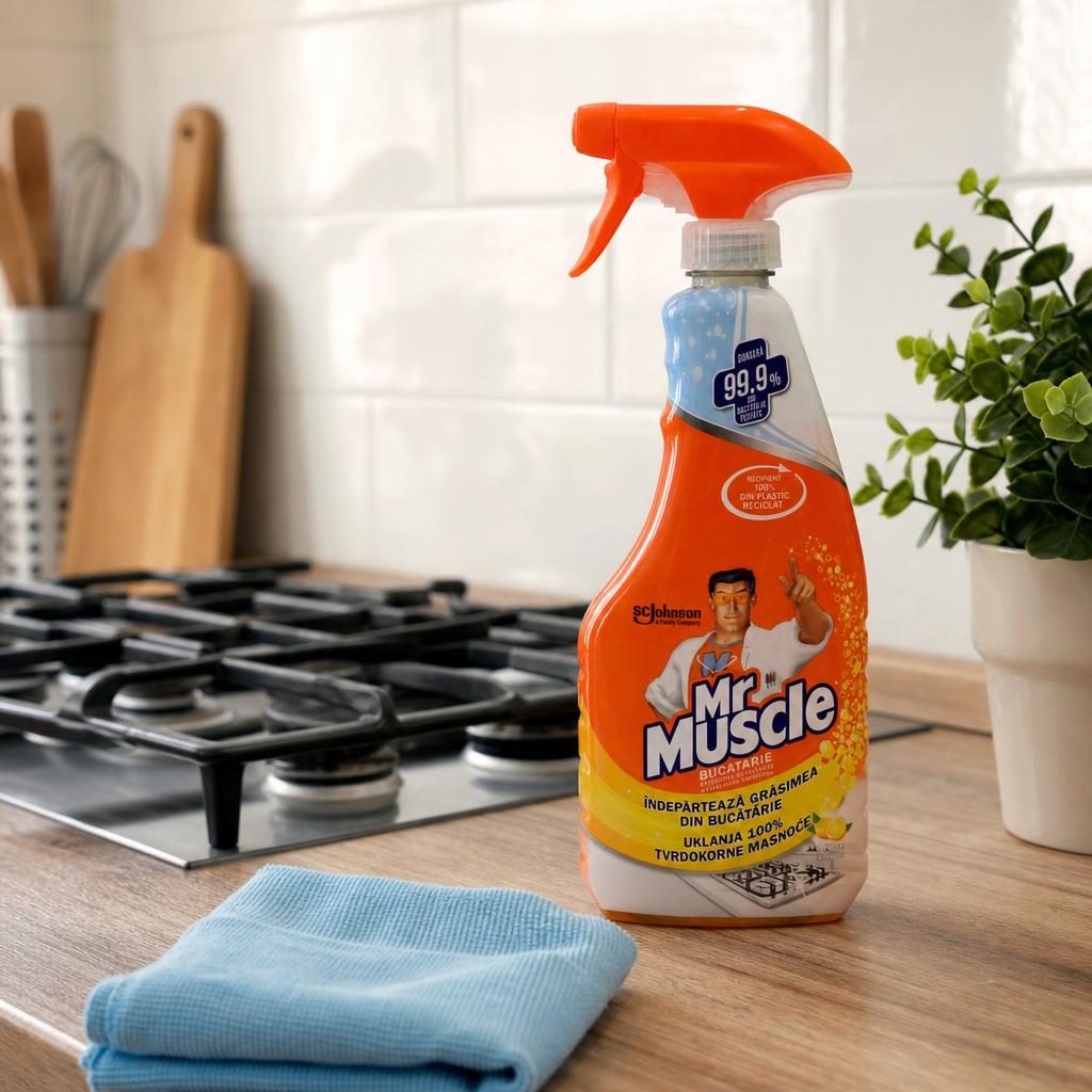 Solutie, Mr Muscle, Bucatarie Spray 500 ml Lemon