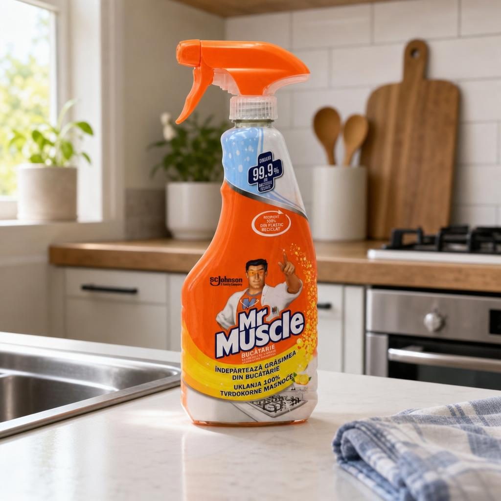 Solutie, Mr Muscle, Bucatarie Spray 500 ml Lemon