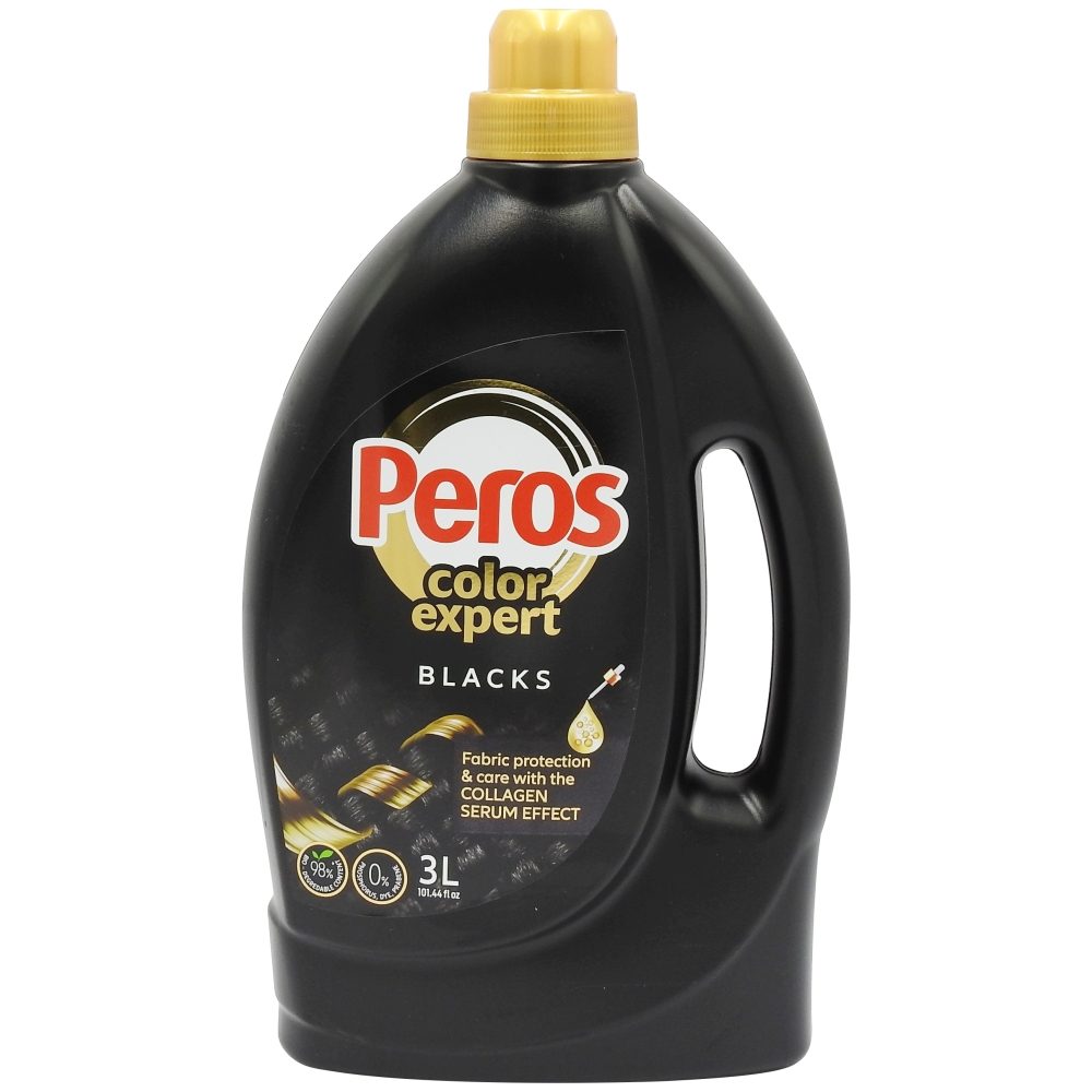 Detergent lichid PEROS Black 3L pentru rufe colorate