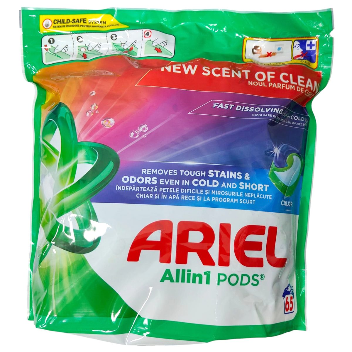 Detergent Capsule pentru Rufe Colorate, Ariel, Pods All in 1, Set 65 Bucati 1