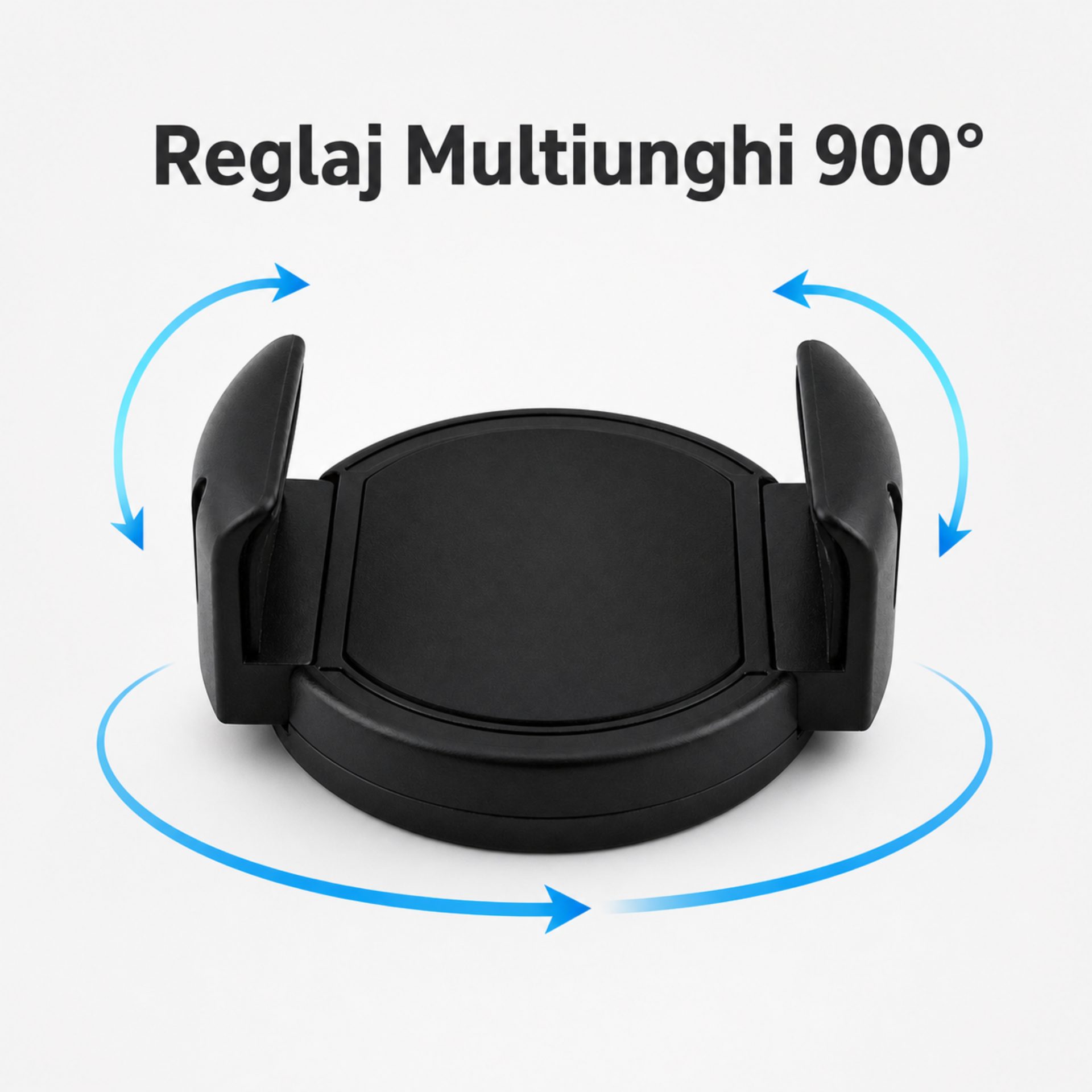 Suport auto magnetic negru din aluminiu Flippy