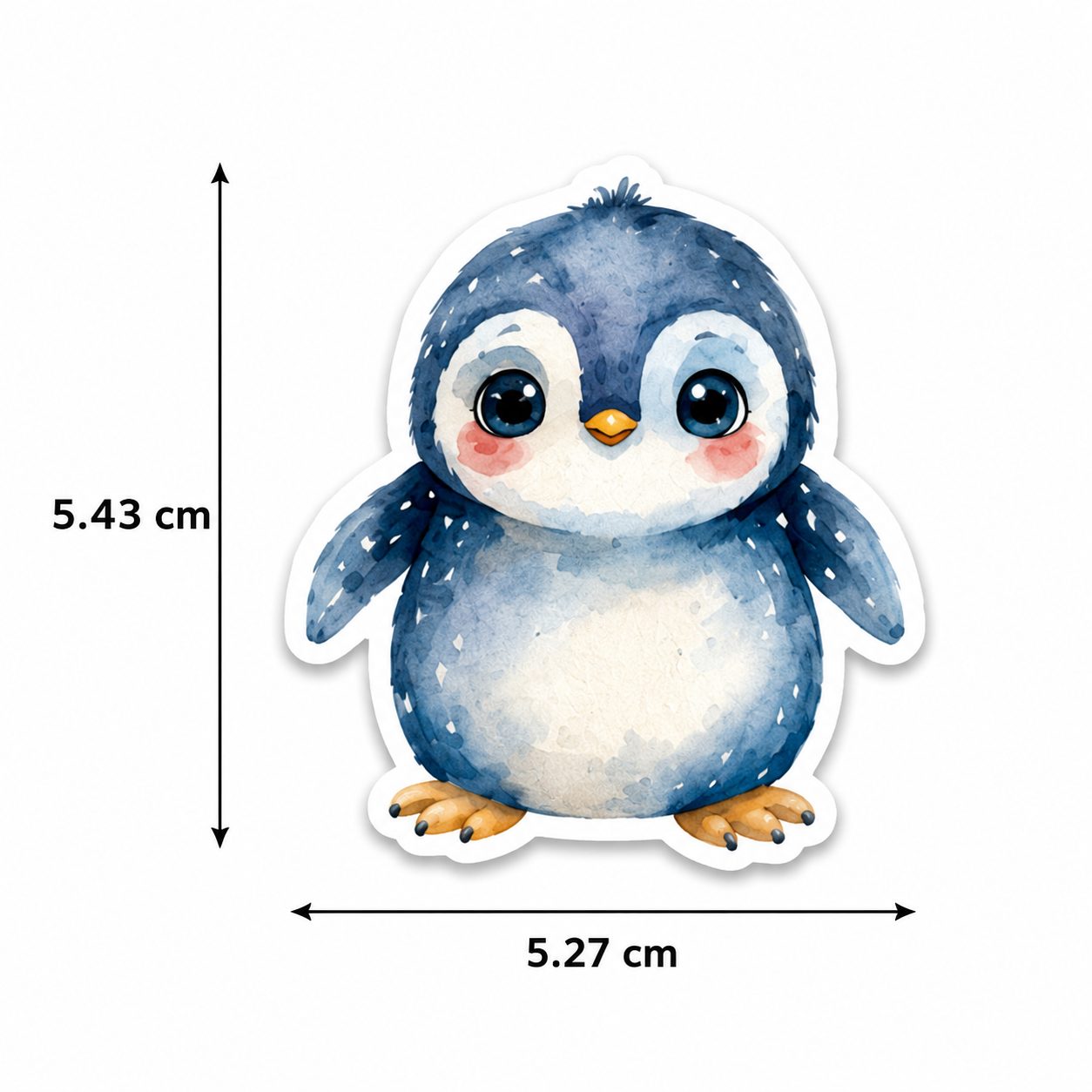 Set 50 Stickere Decorative, , Modele Animale Cartoon in Stil Acuarela, Impermeabile, Aproximativ 5.27 x 5.43 cm, Multicolor 3