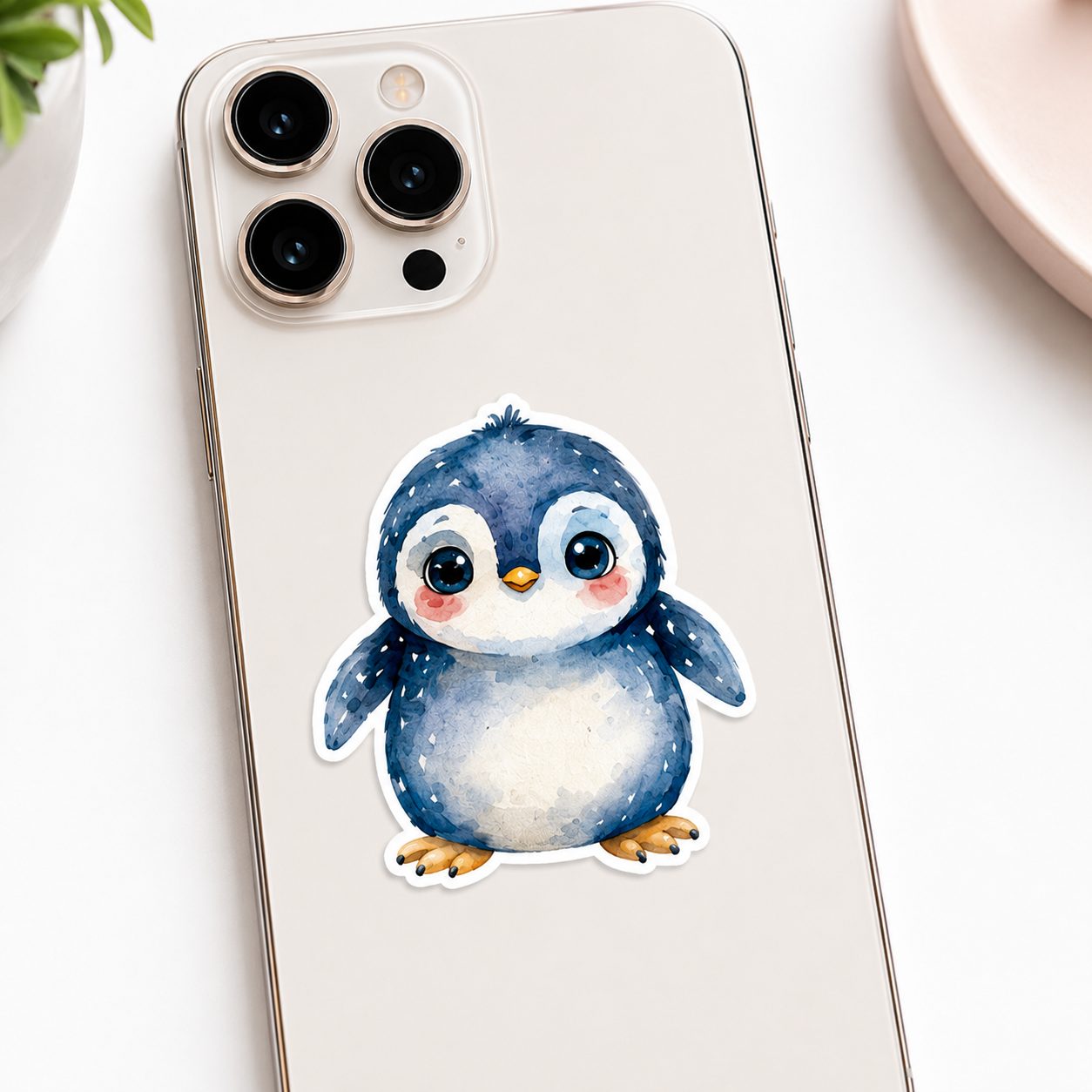 Set 50 Stickere Decorative, , Modele Animale Cartoon in Stil Acuarela, Impermeabile, Aproximativ 5.27 x 5.43 cm, Multicolor 5