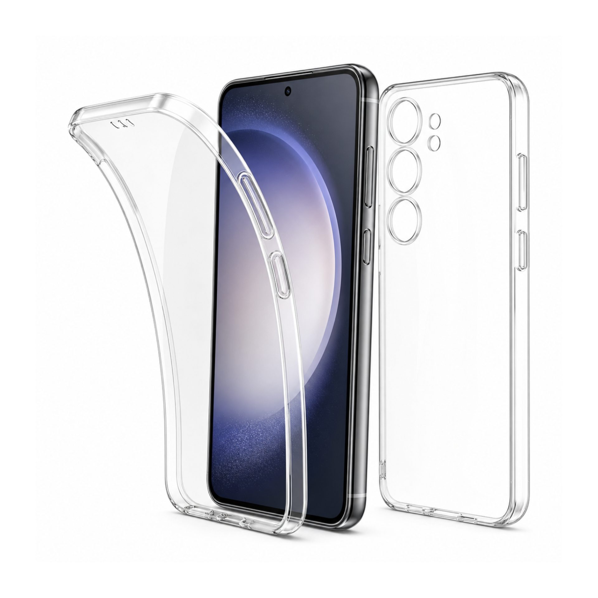 Husa Flippy 360 grade pentru Samsung Galaxy S23 transparent