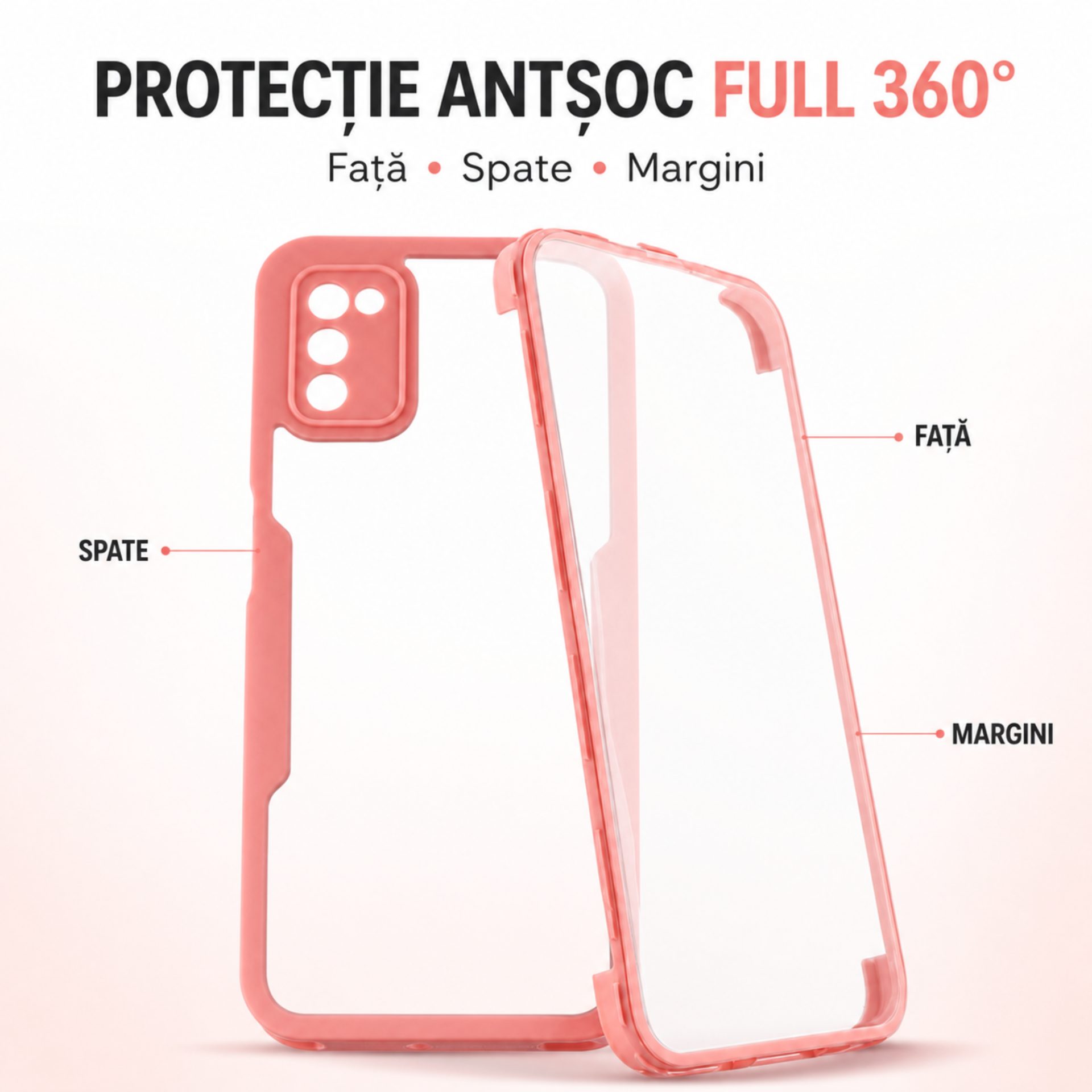 Detaliu protecție bumper și margini Galaxy A02s A03s