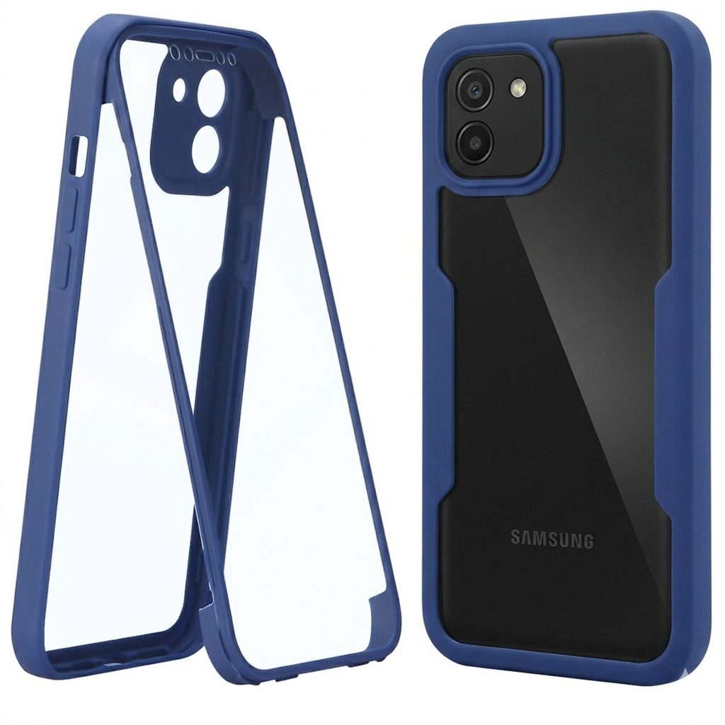Husa Max Defence Samsung Galaxy A03 bumper albastru