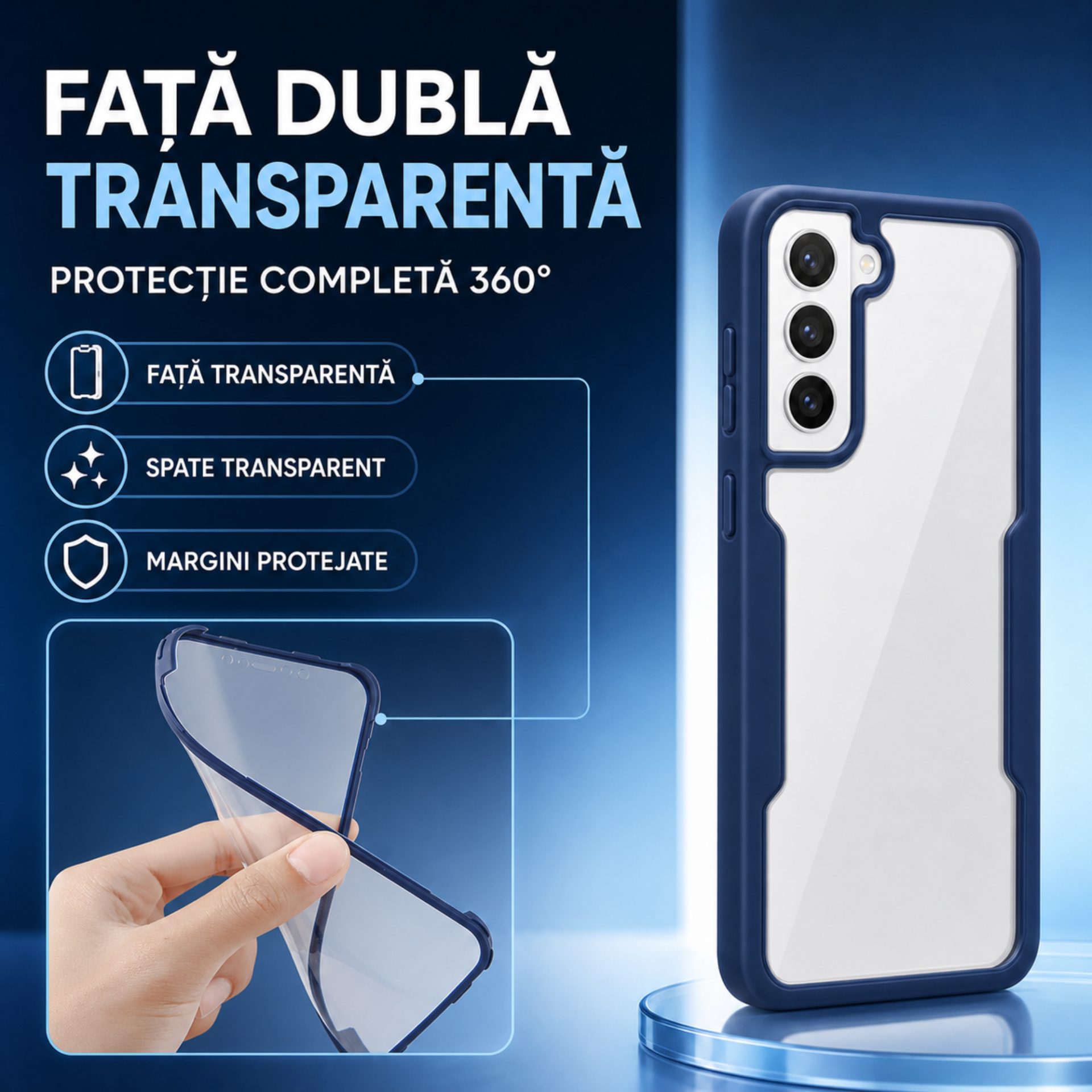 Detaliu bumper albastru protecție antisoc
