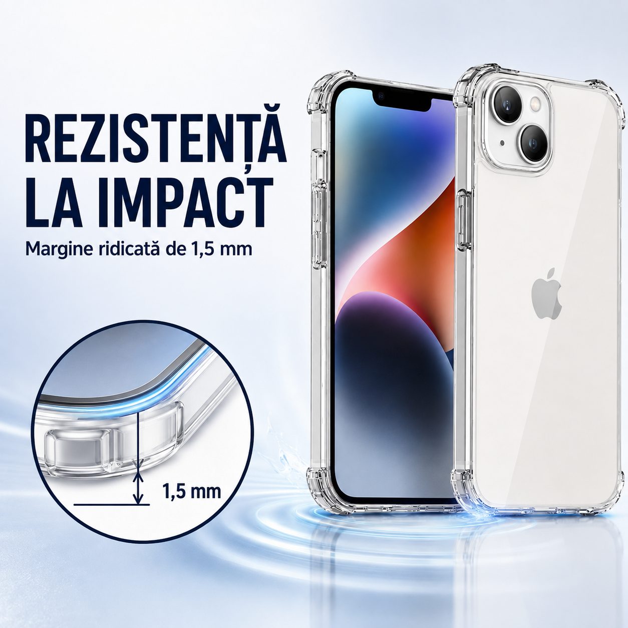 Vedere laterala husa protectie iPhone 14 Plus Flippy