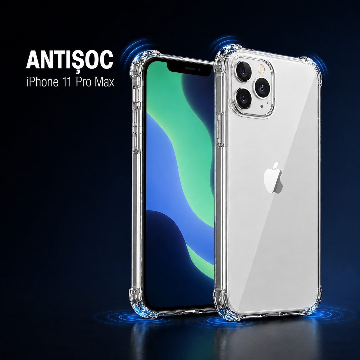 Husă TPU antisoc iPhone 11 Pro Max, vedere detaliată
