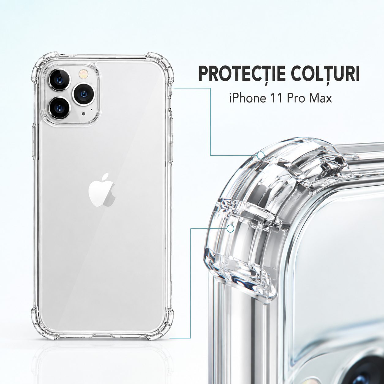 Montaj husă protecție pe iPhone 11 Pro Max