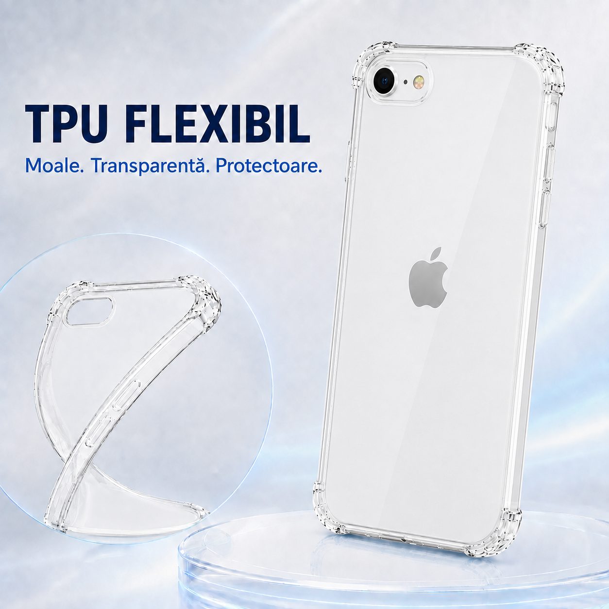 Detaliu protecție colțuri husă iPhone 7 8