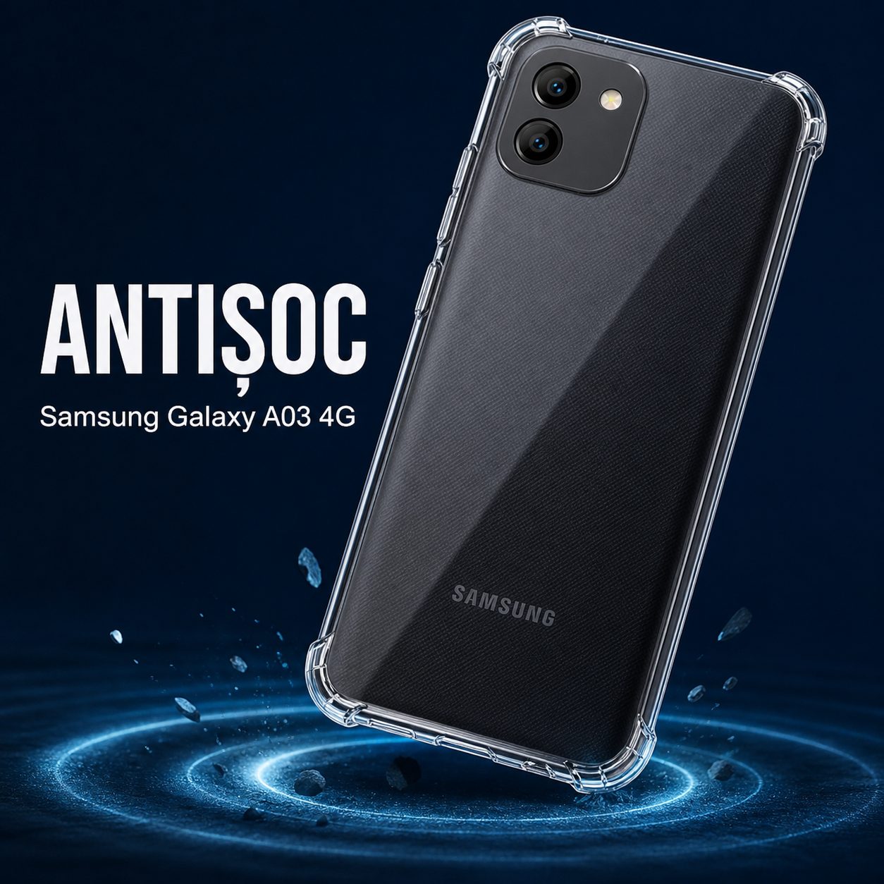 Detaliu protectie colturi husa Samsung A03