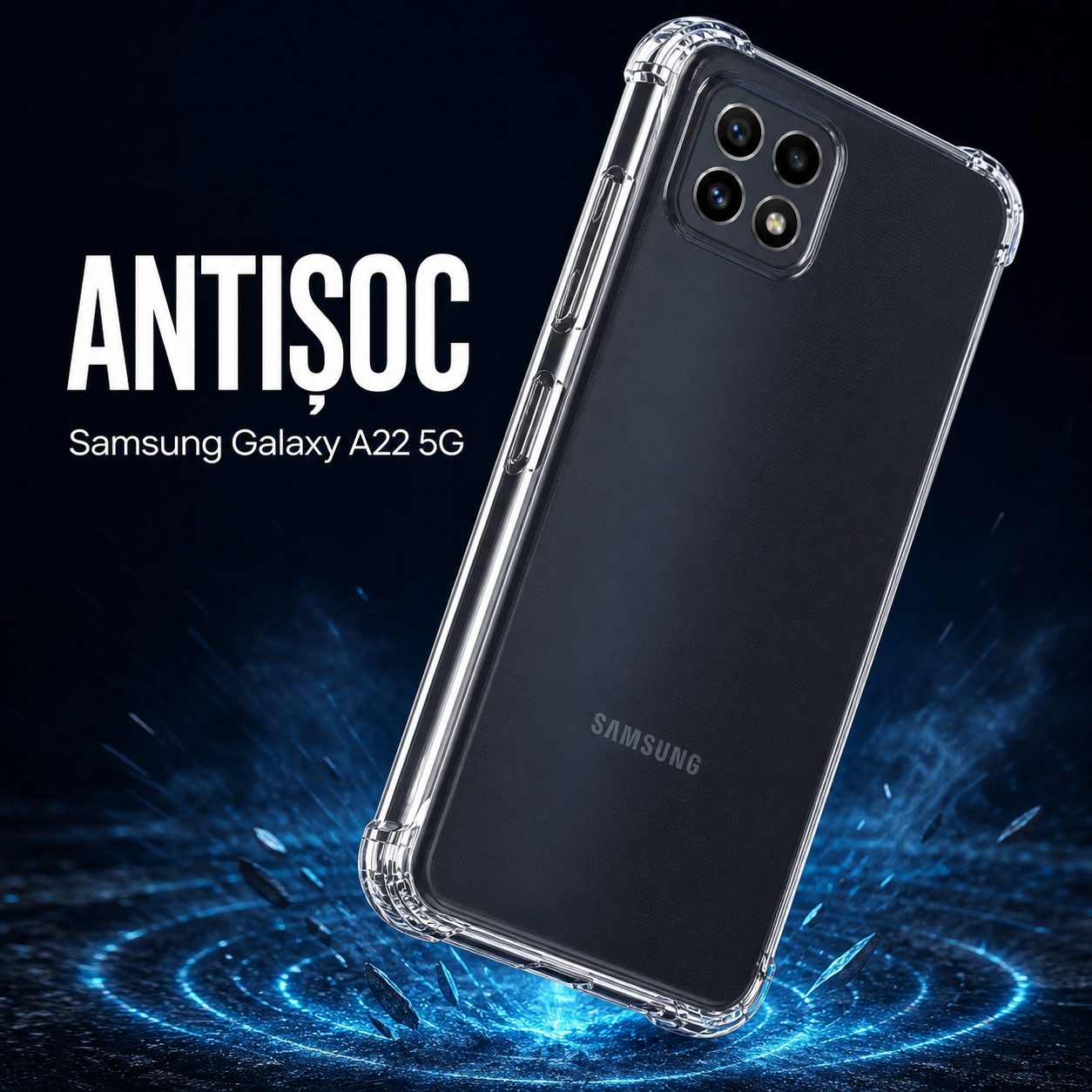 Detaliu protecție colțuri Samsung A22 5G