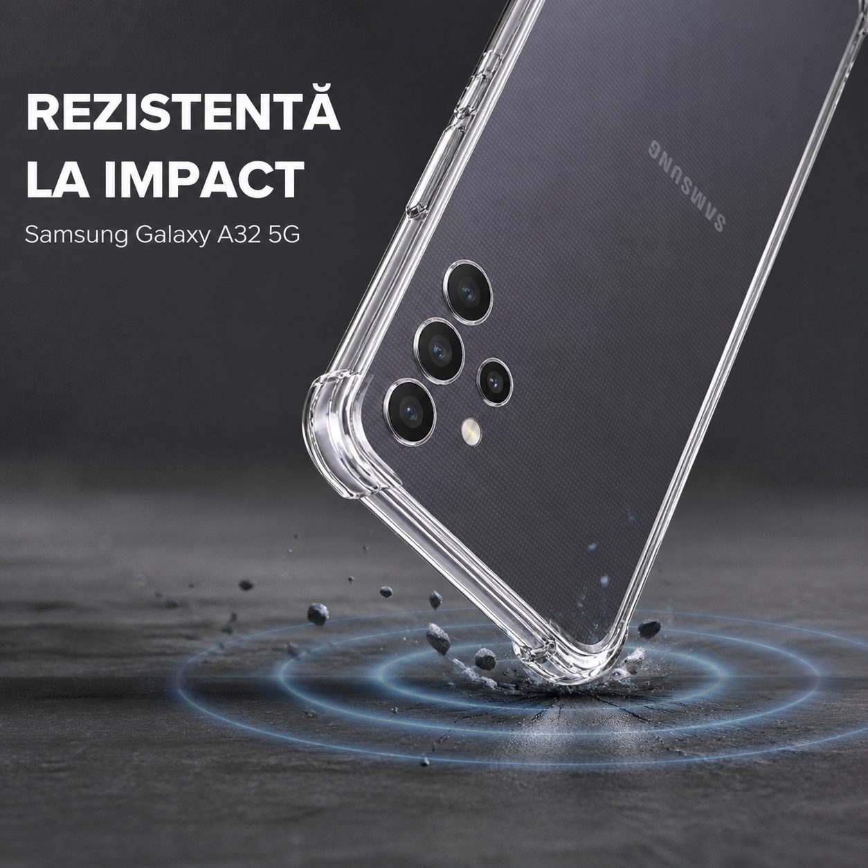 Detail husa TPU Samsung A32 5G protectie colturi