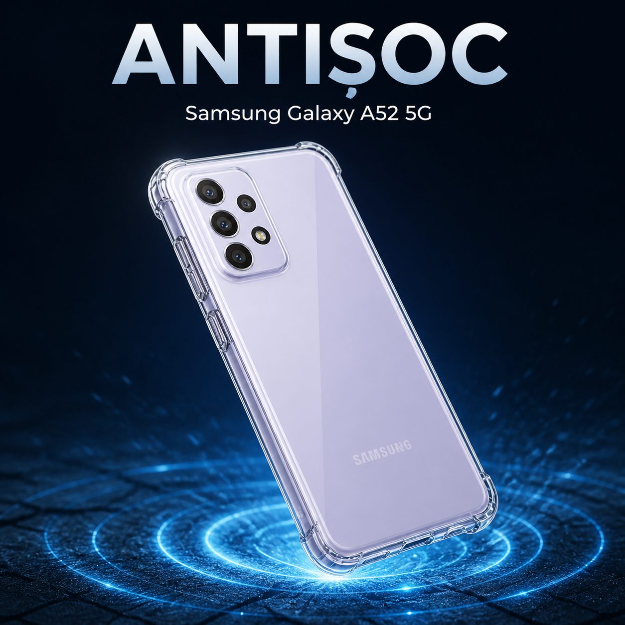 Detaliu protecție colturi husă Samsung A52