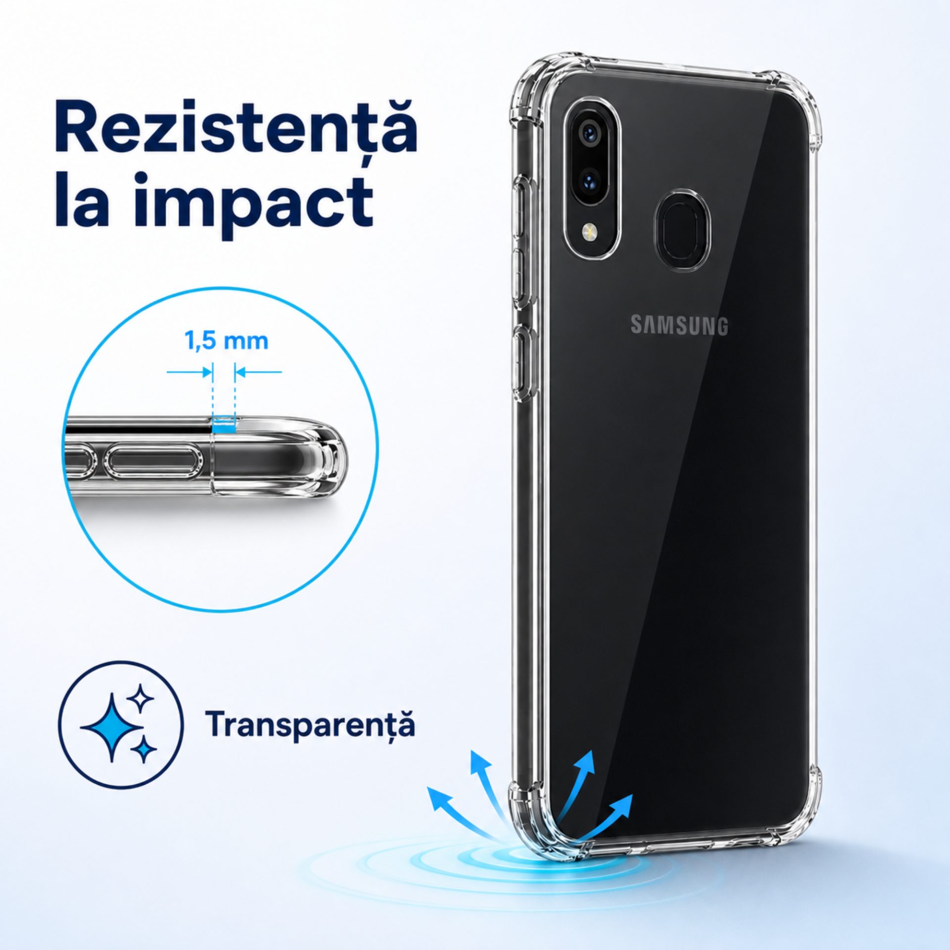 Husă Samsung A40 detaliu cameră
