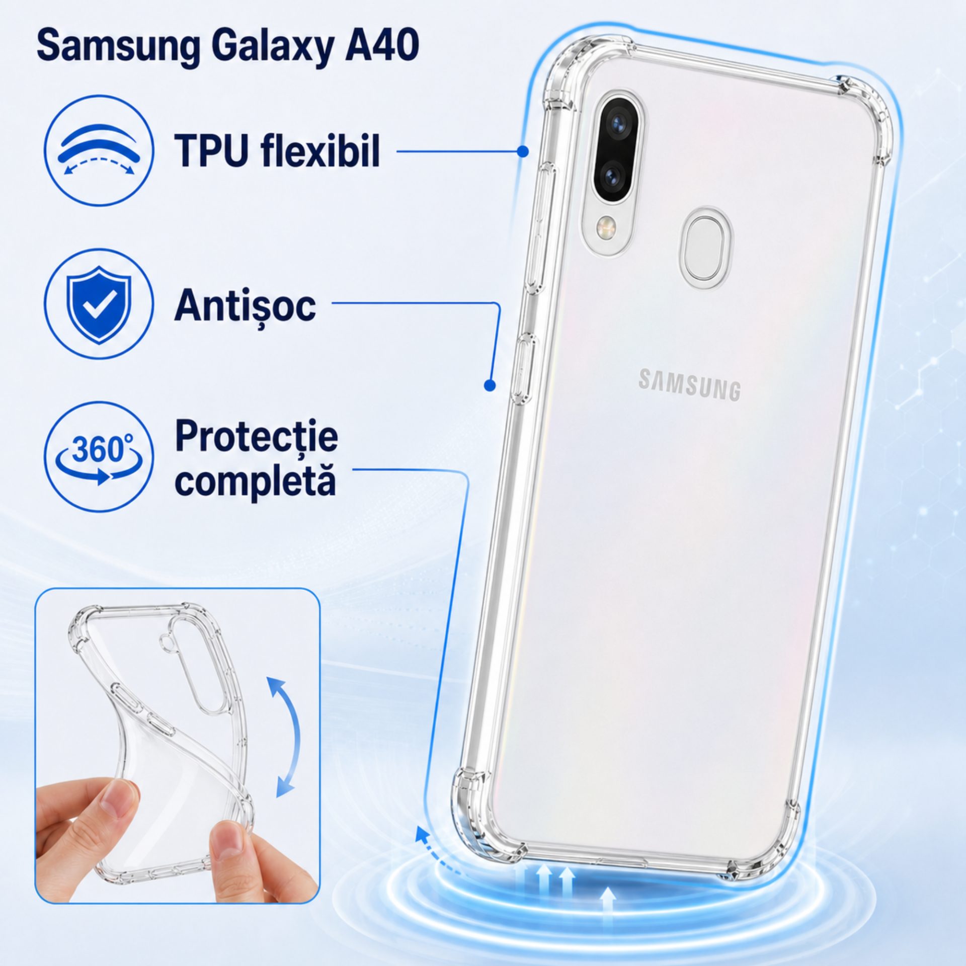 Husă Samsung A40 view lateral