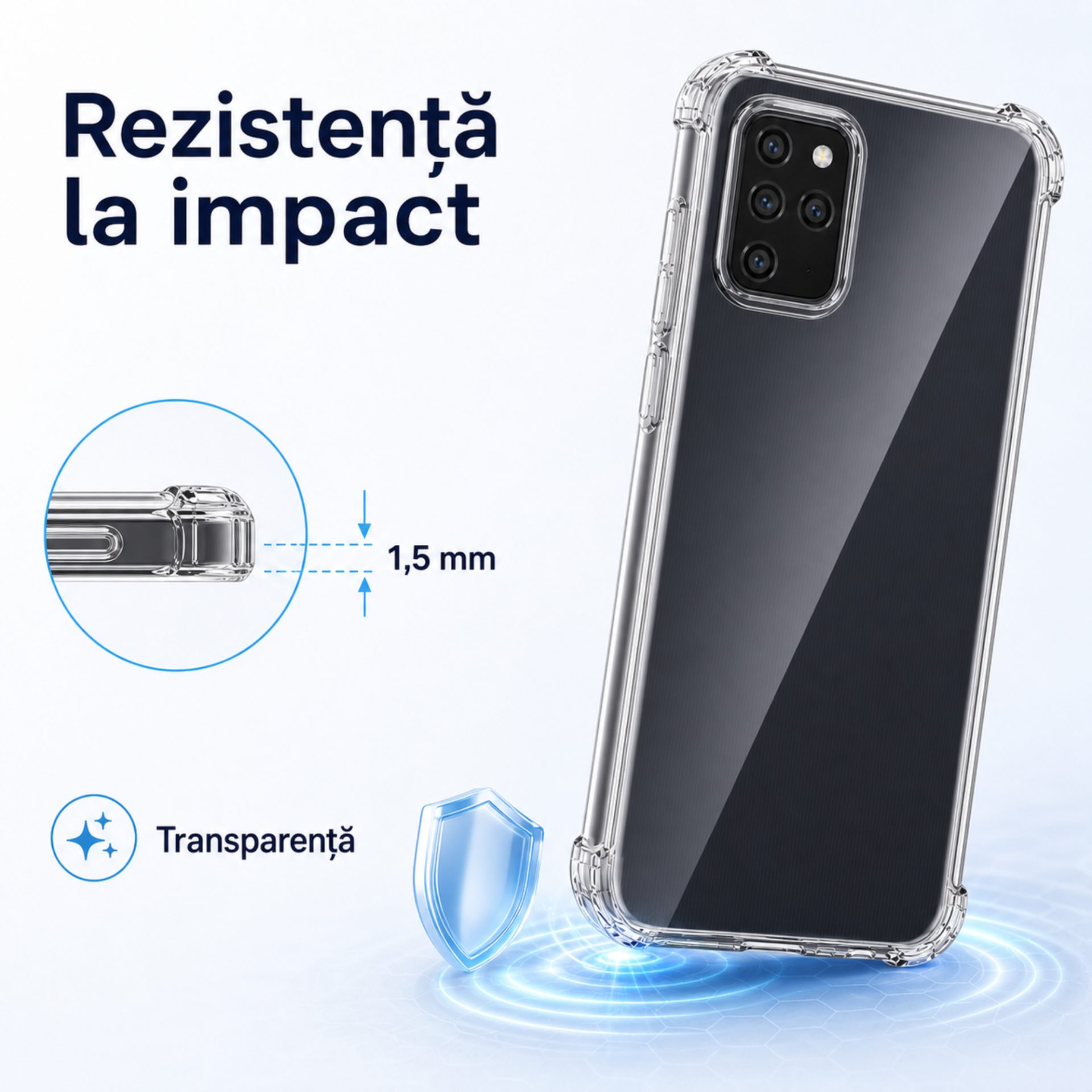 Detaliu protectie colturi husa Samsung A71