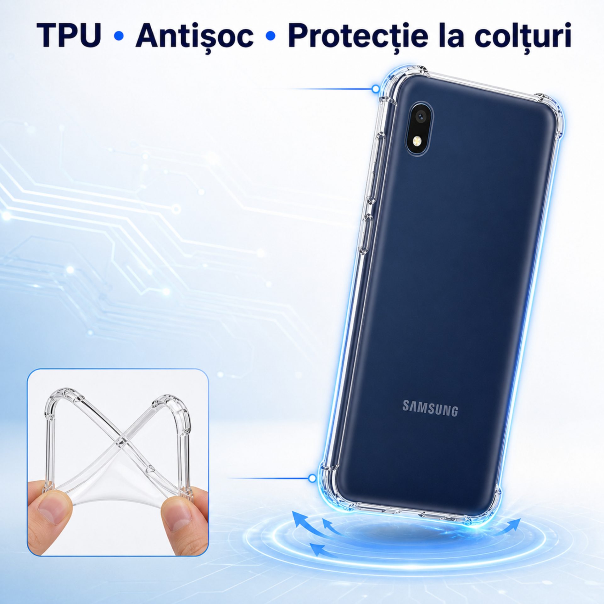 Vedere frontală husă Samsung A10
