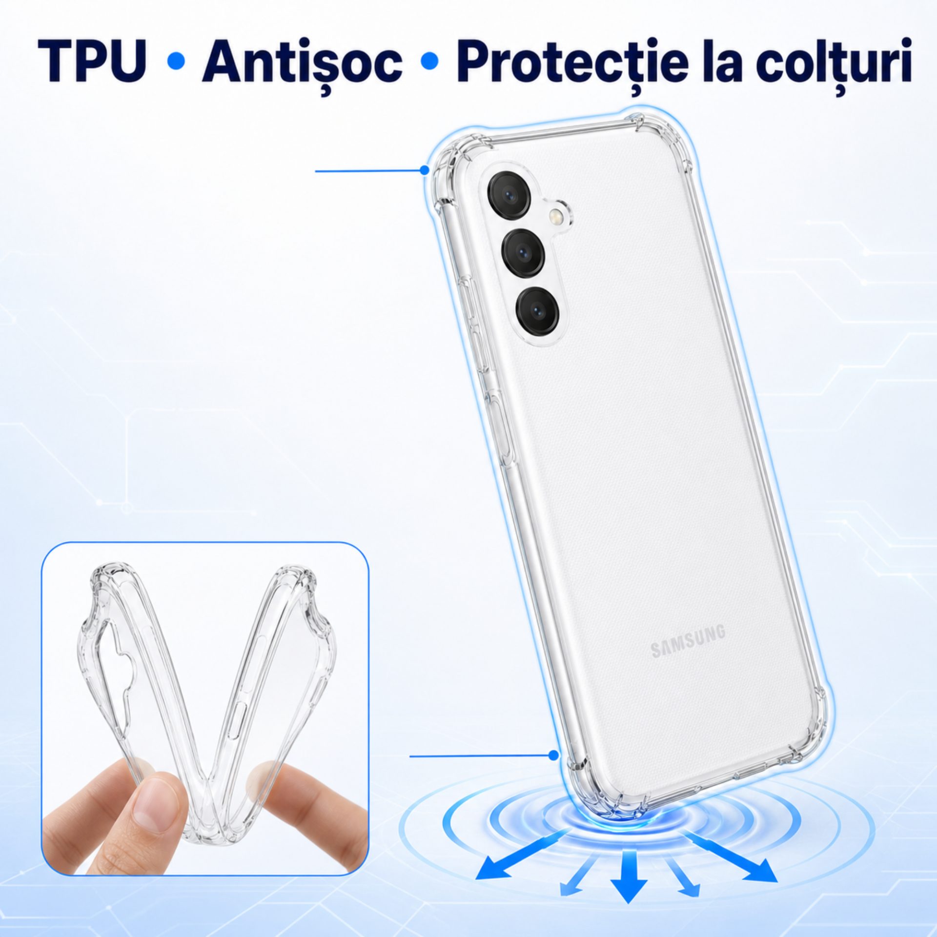 Husa TPU antisoc Samsung A04S vedere completa