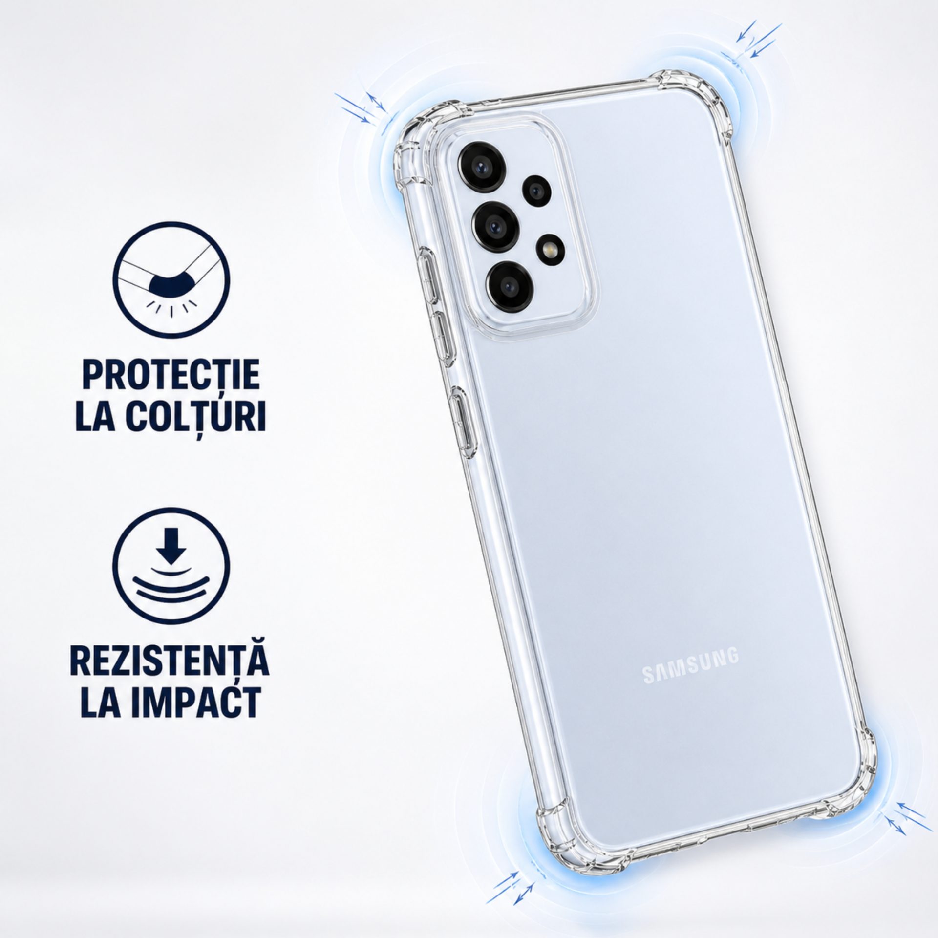 Detaliu protectie colturi husa Samsung Galaxy A23 5G