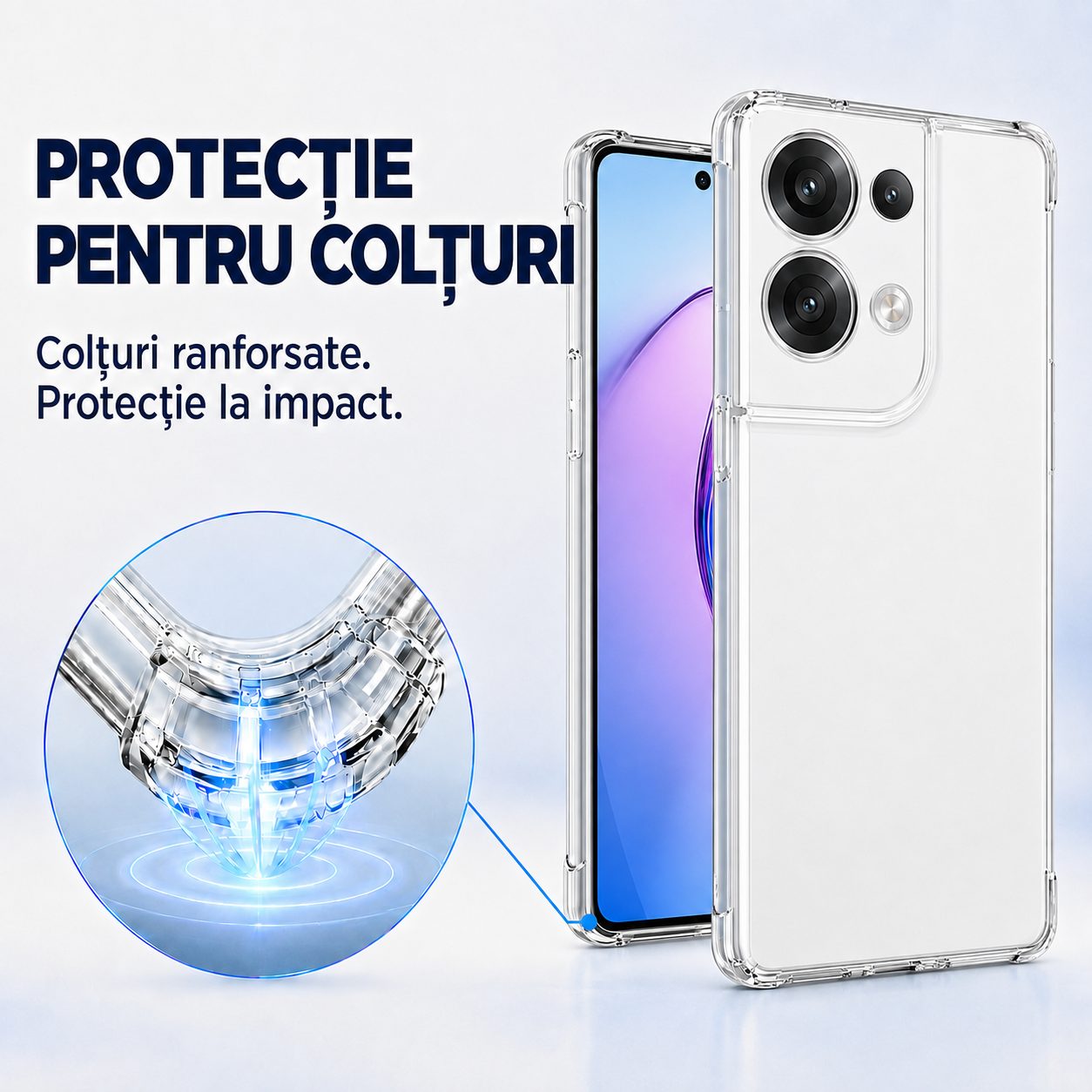 Husă transparentă detaliu