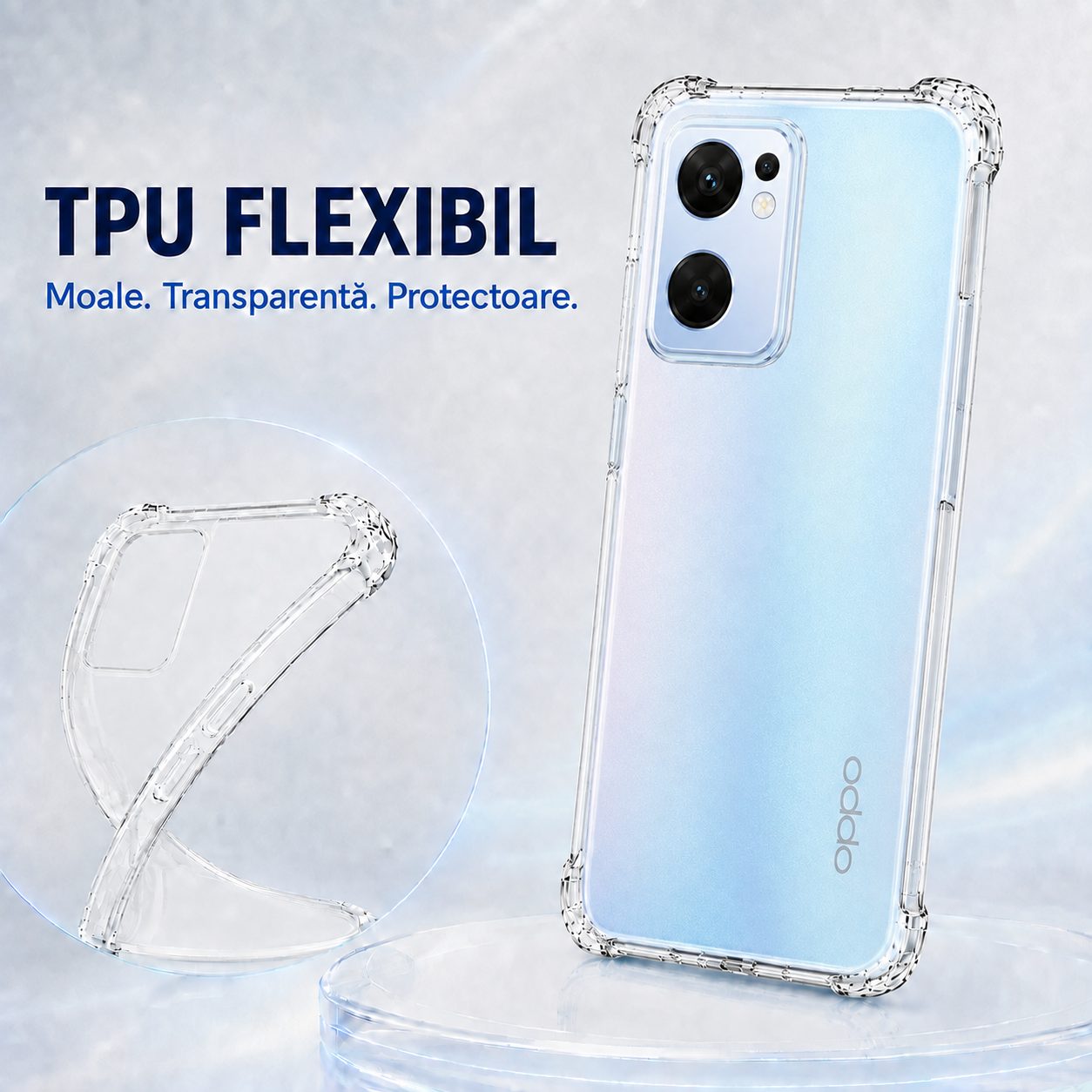 Detaliu protecție colturi Flippy Oppo Reno 7 5G