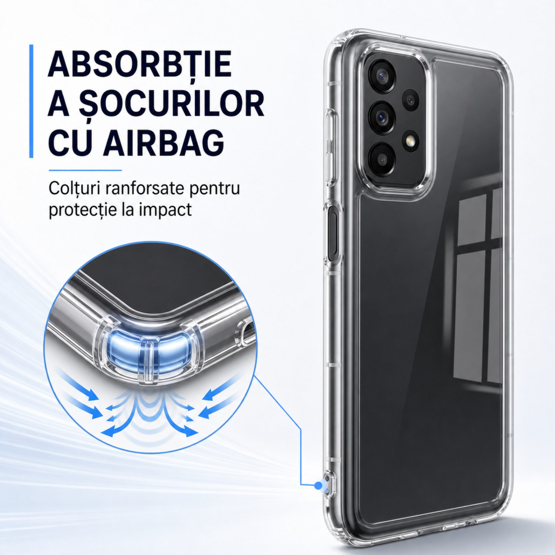 Husa Flippy Samsung Galaxy A23 5G detaliu colturi armate