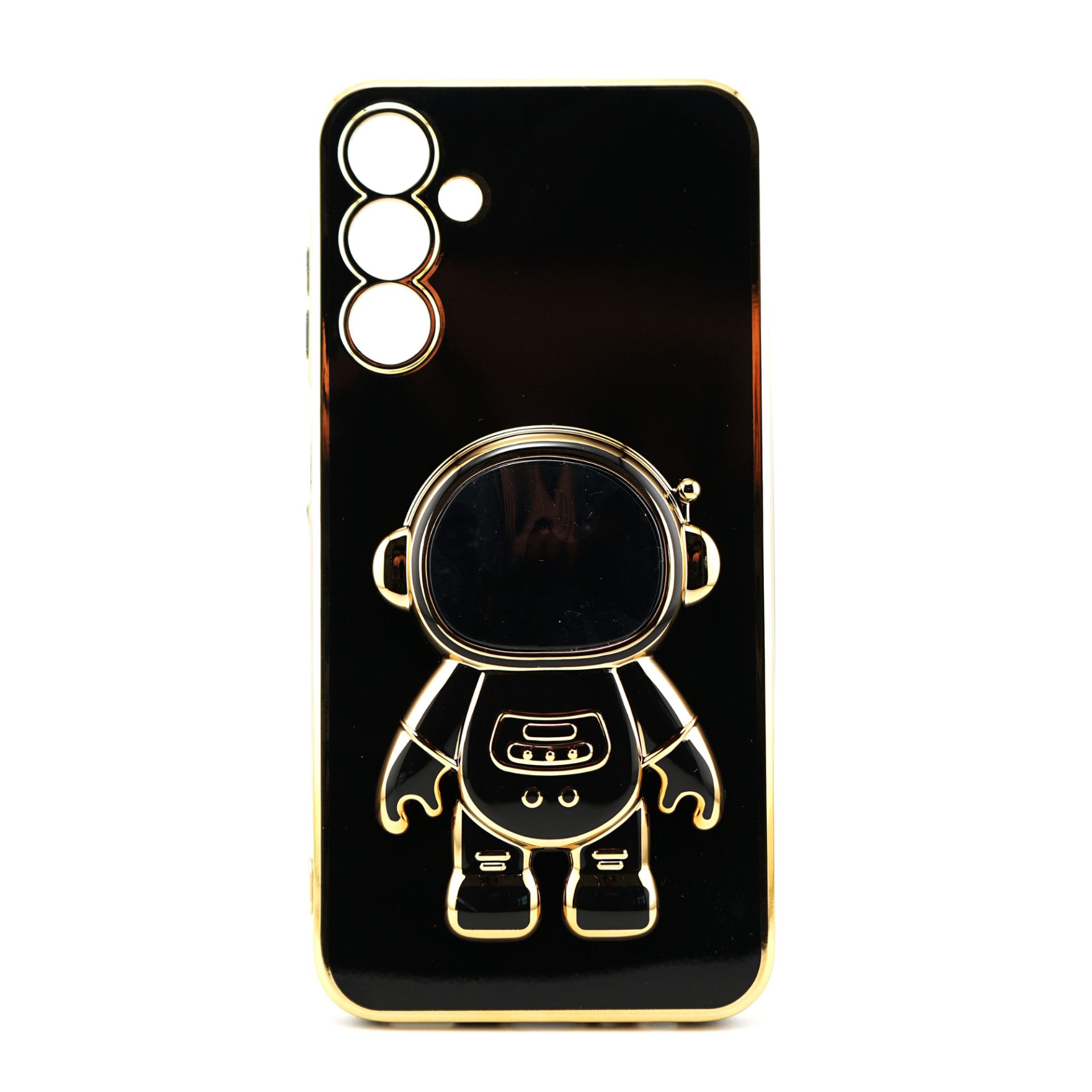 Husa de Protectie 2 in 1, Flippy, Husa de Protectie pentru Samsung Galaxy A15/A15 5G, Model Astronaut cu Suport, din TPU, Negru