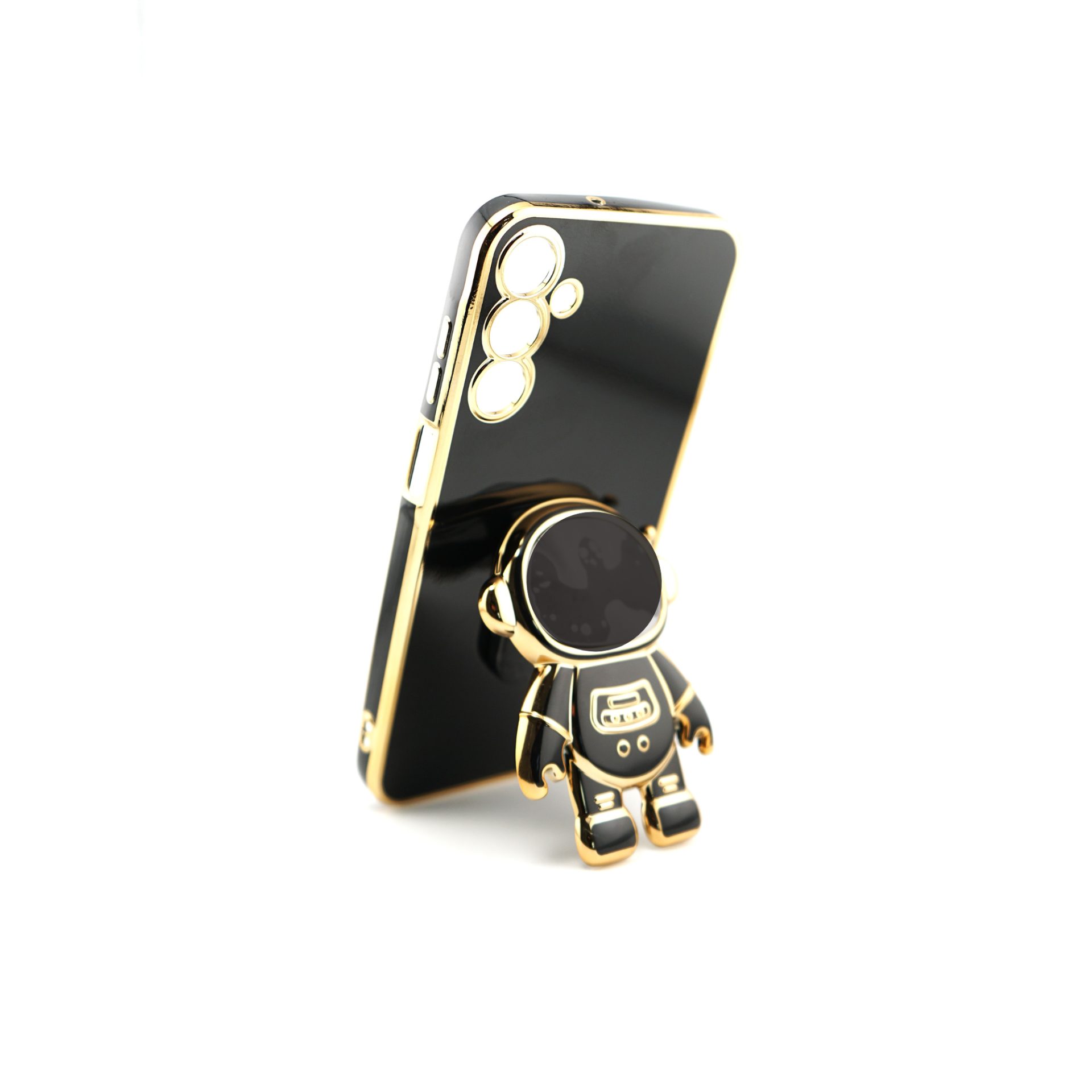 Husa de Protectie 2 in 1, Flippy, Husa de Protectie pentru Samsung Galaxy A15/A15 5G, Model Astronaut cu Suport, din TPU, Negru