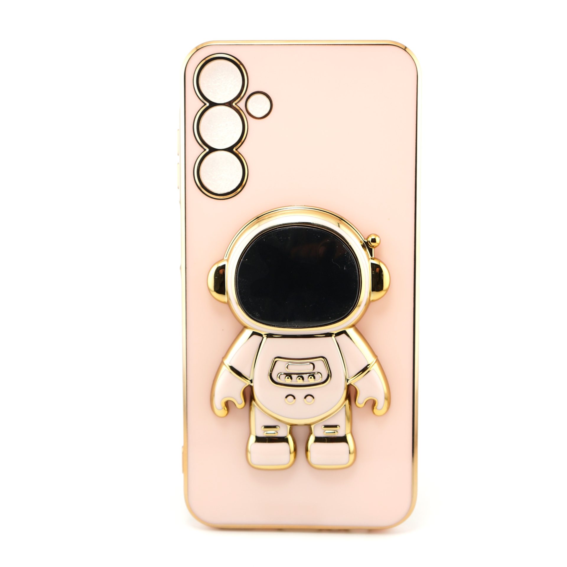 Husa de Protectie 2 in 1, Flippy, Husa de Protectie pentru Samsung Galaxy A15/A15 5G, Model Astronaut cu Suport, din TPU, Roz
