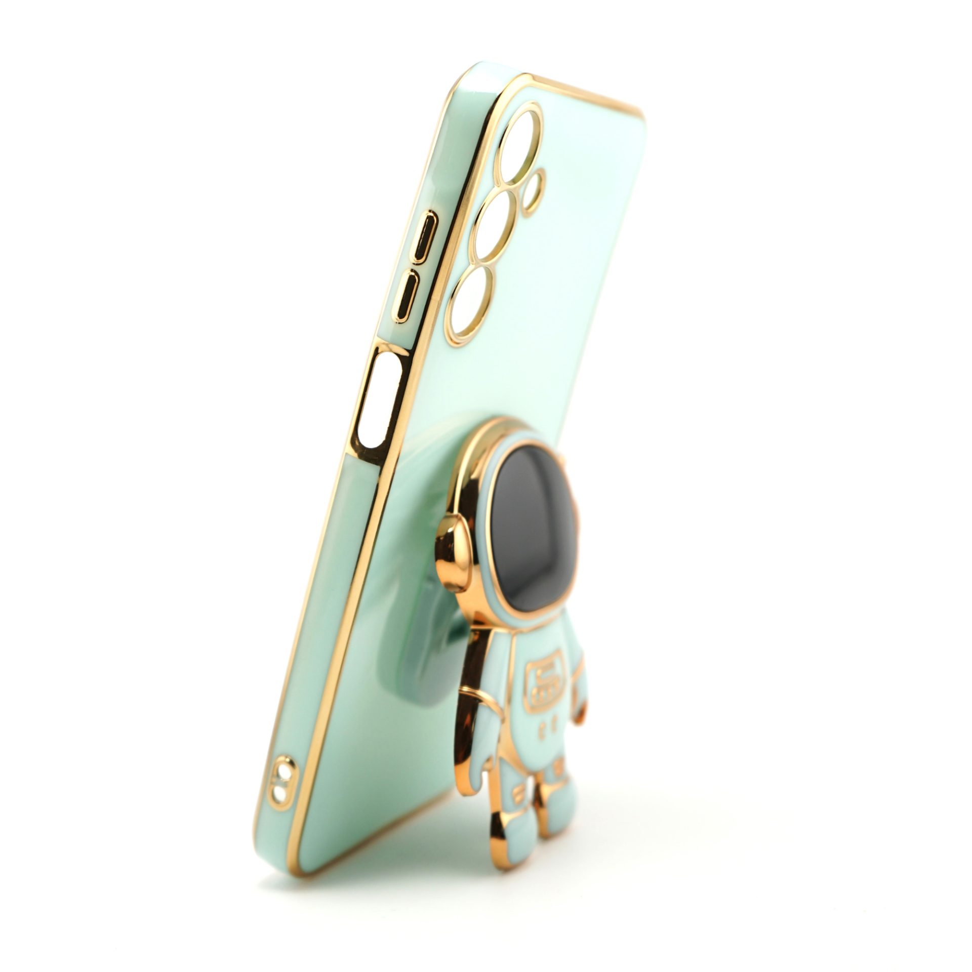 Husa de Protectie 2 in 1, Flippy, Husa de Protectie pentru Samsung Galaxy A15/A15 5G, Model Astronaut cu Suport, din TPU, Verde