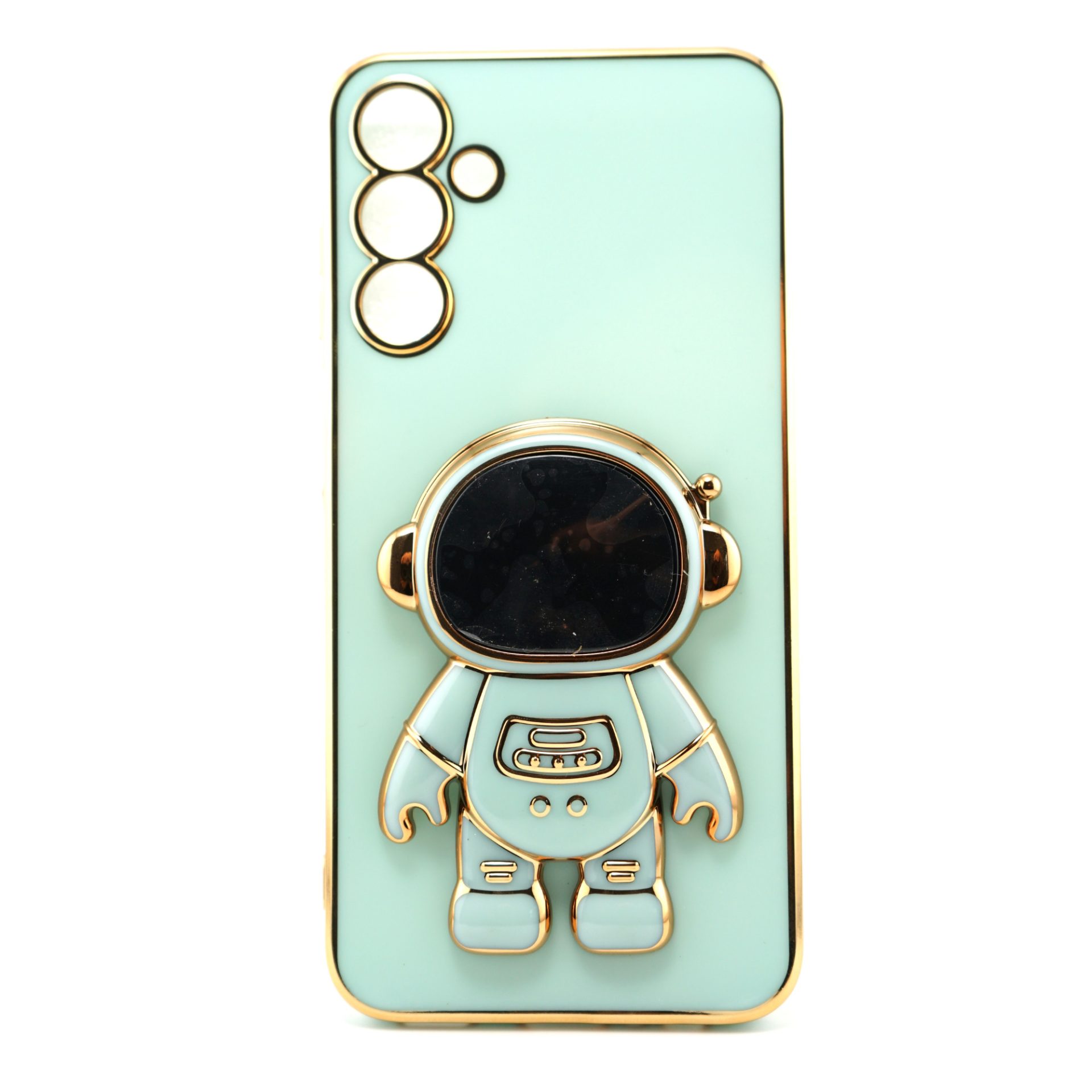 Husa de Protectie 2 in 1, Flippy, Husa de Protectie pentru Samsung Galaxy A15/A15 5G, Model Astronaut cu Suport, din TPU, Verde
